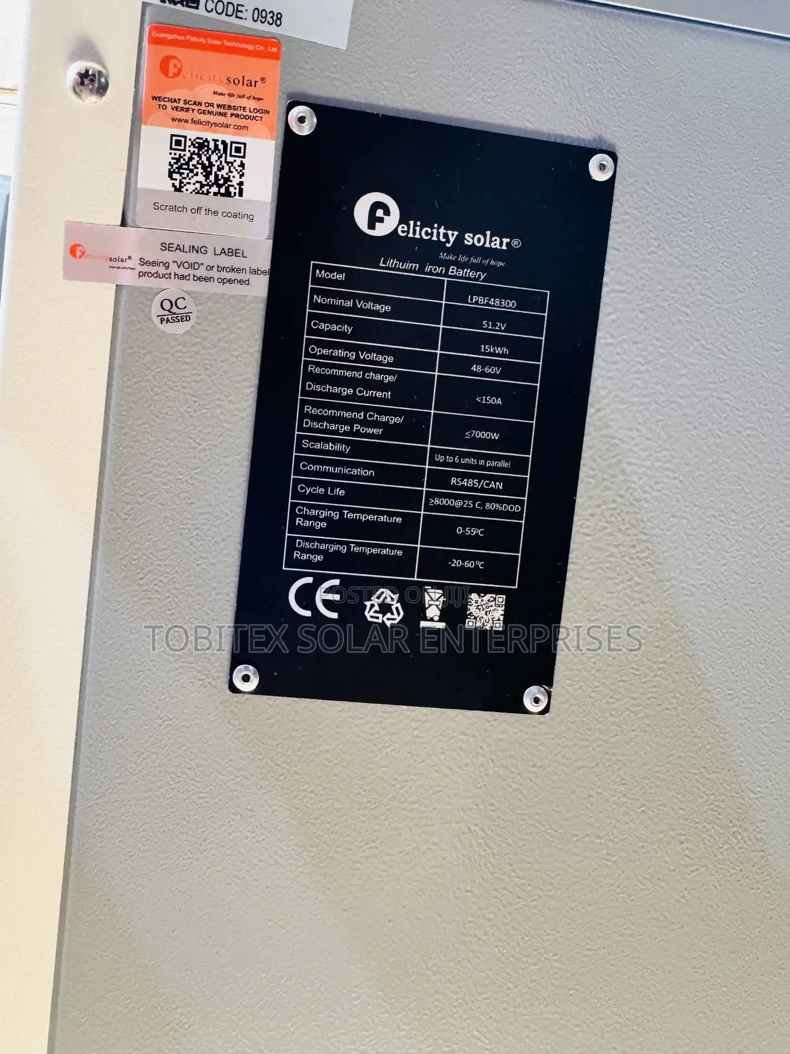 Felicity Lithium Ion Battery 15kwh 48v Promo
