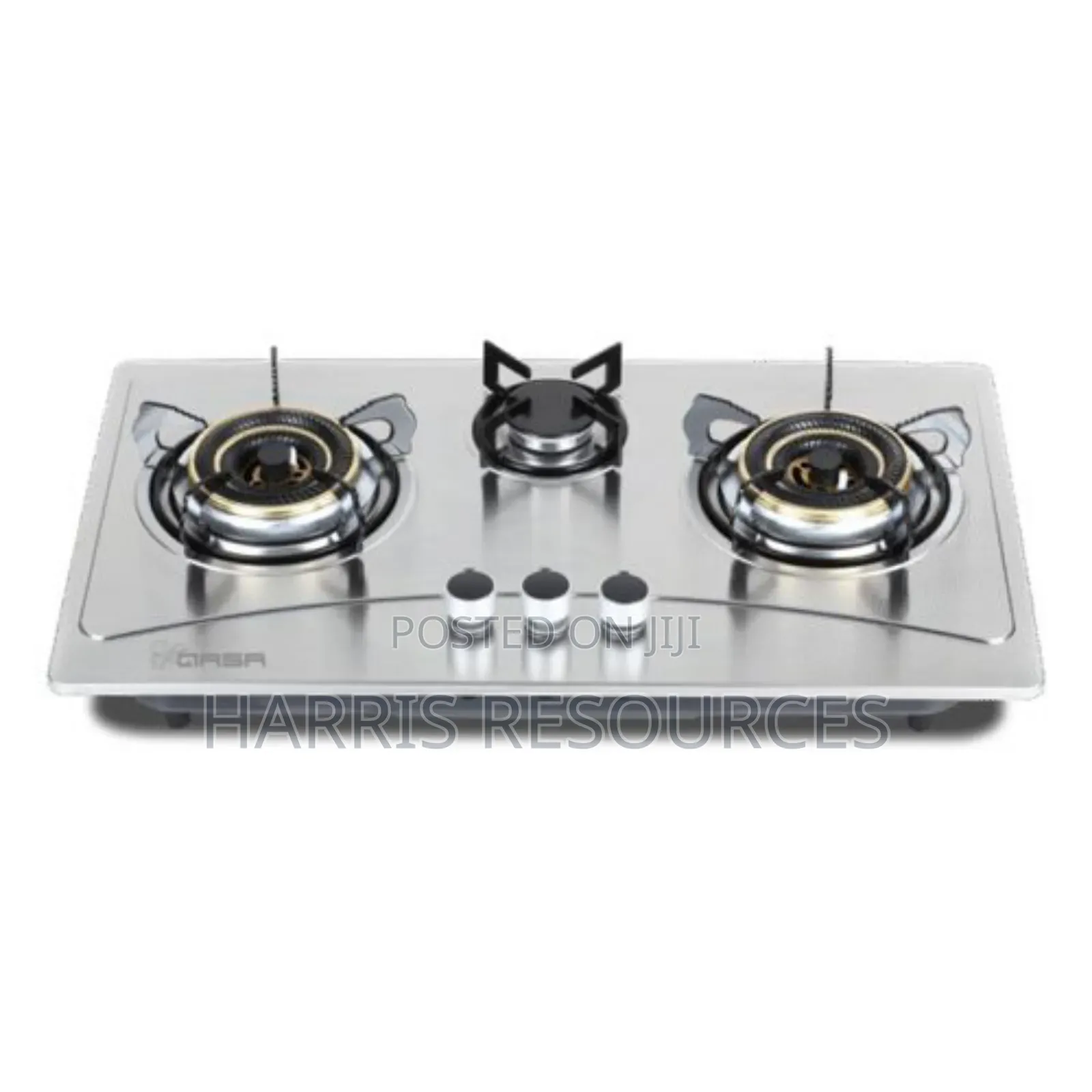 Qasa Stainless Steel Gas Cooker -3 Burner Auto-Ignition