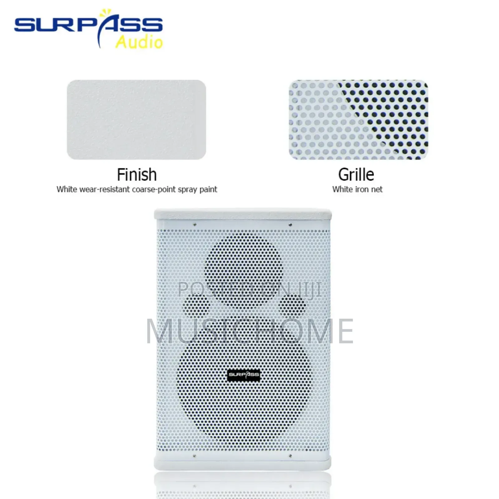 2pcs 8inches Portable Wall Mount Speaker White&Black Color Available