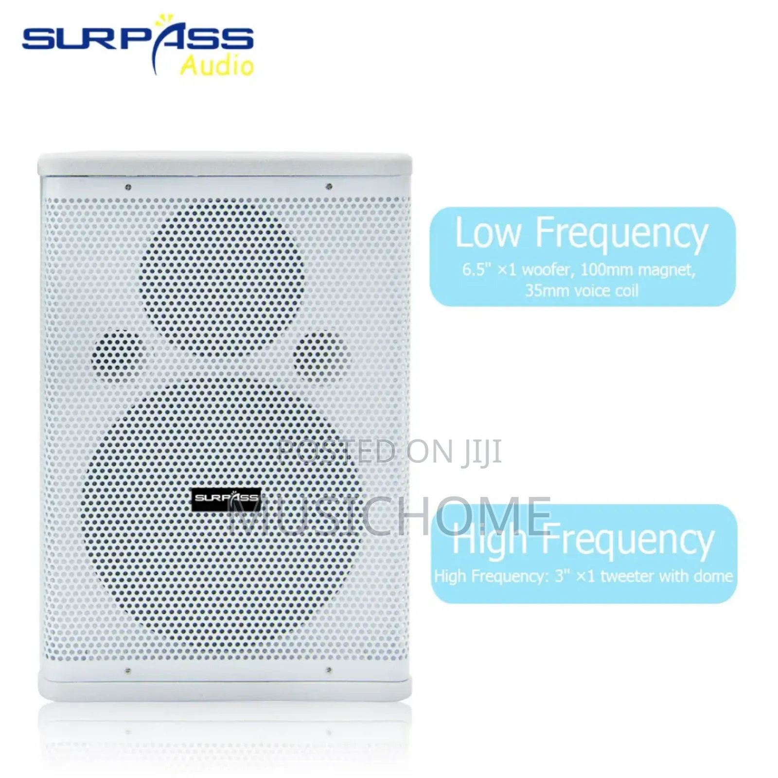 2pcs 8inches Portable Wall Mount Speaker White&Black Color Available
