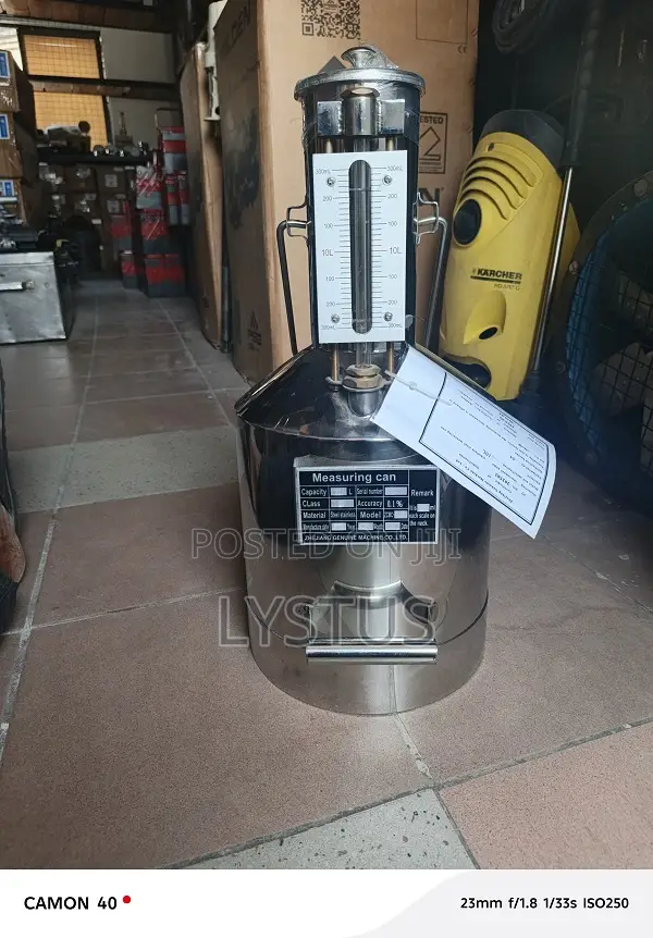 10 Liters Stainless Steel Measuring, Calibration Dispenser Can