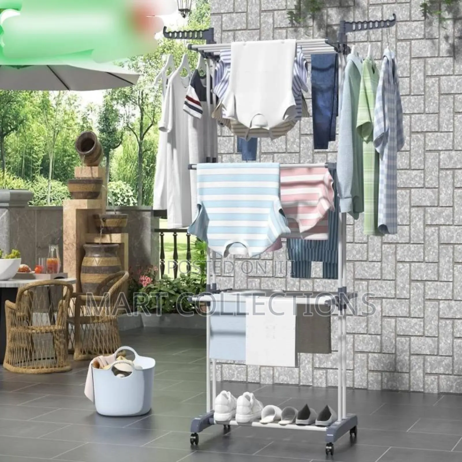 High Quality 3 Layers Clothes Hanger/Rack With Wheels – Durable