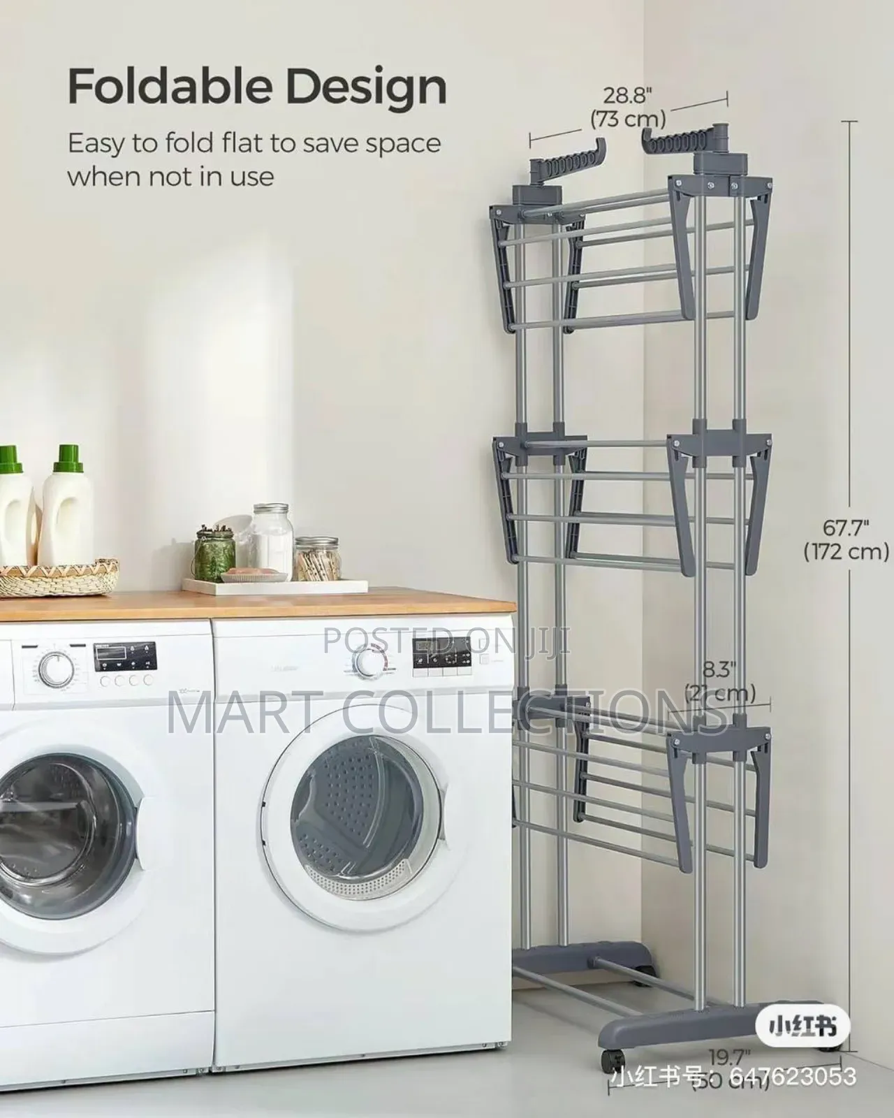 High Quality 3 Layers Clothes Hanger/Rack With Wheels – Durable