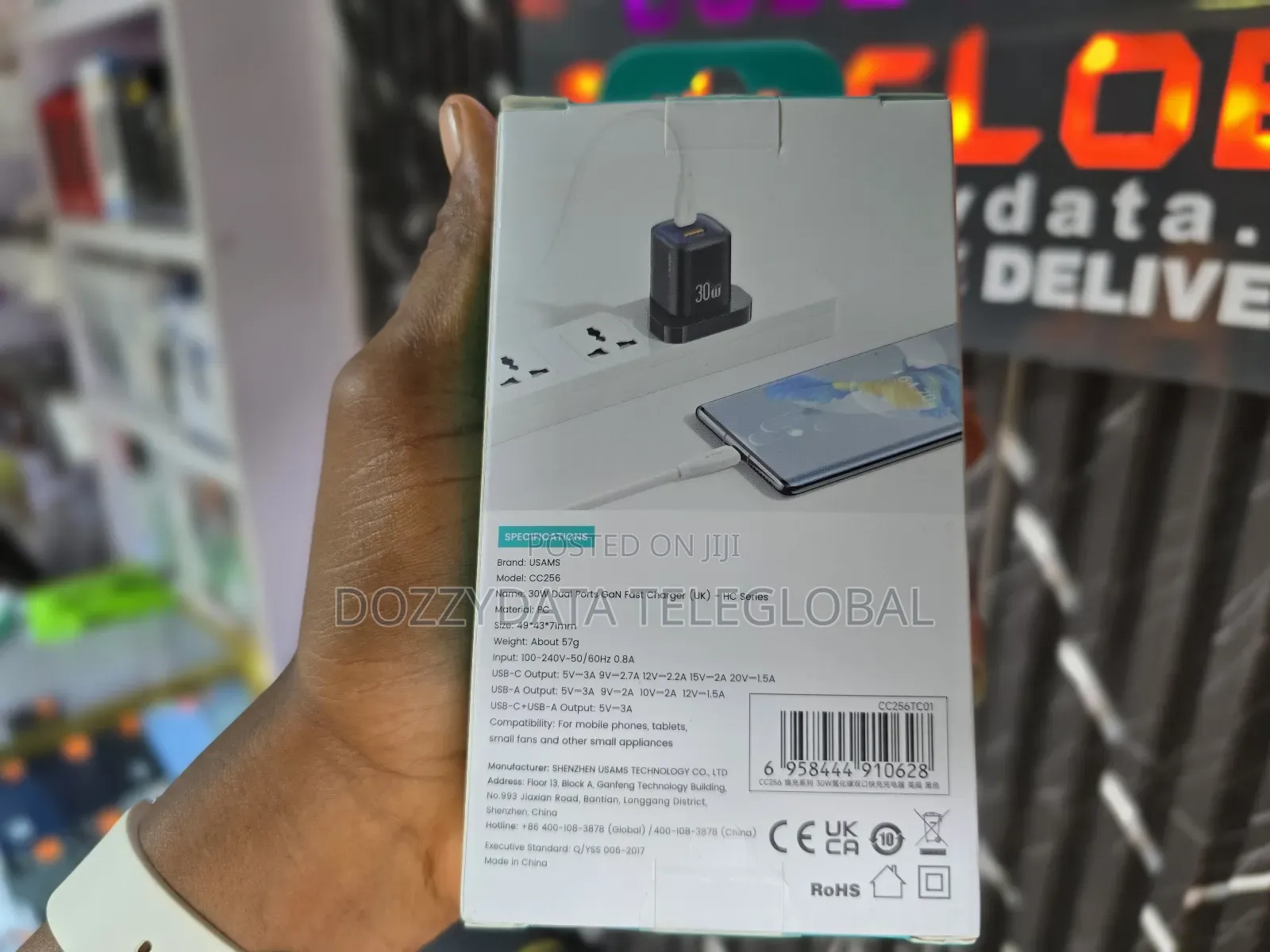 Usams Cc256 30w Dual Ports Gan Fast Charger (Uk) - Hc Series