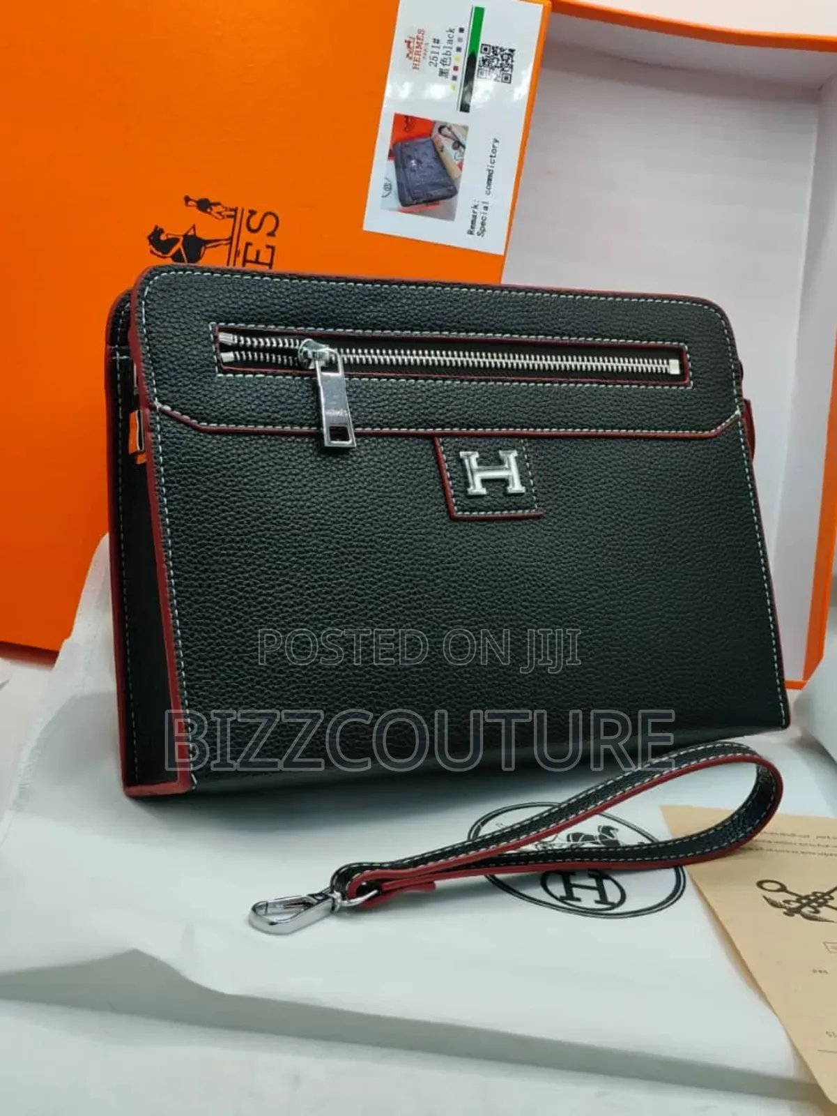 Original Hermes Leather Hand Purse Available in Store