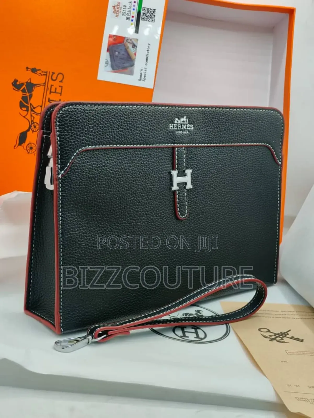 Original Hermes Leather Hand Purse Available in Store