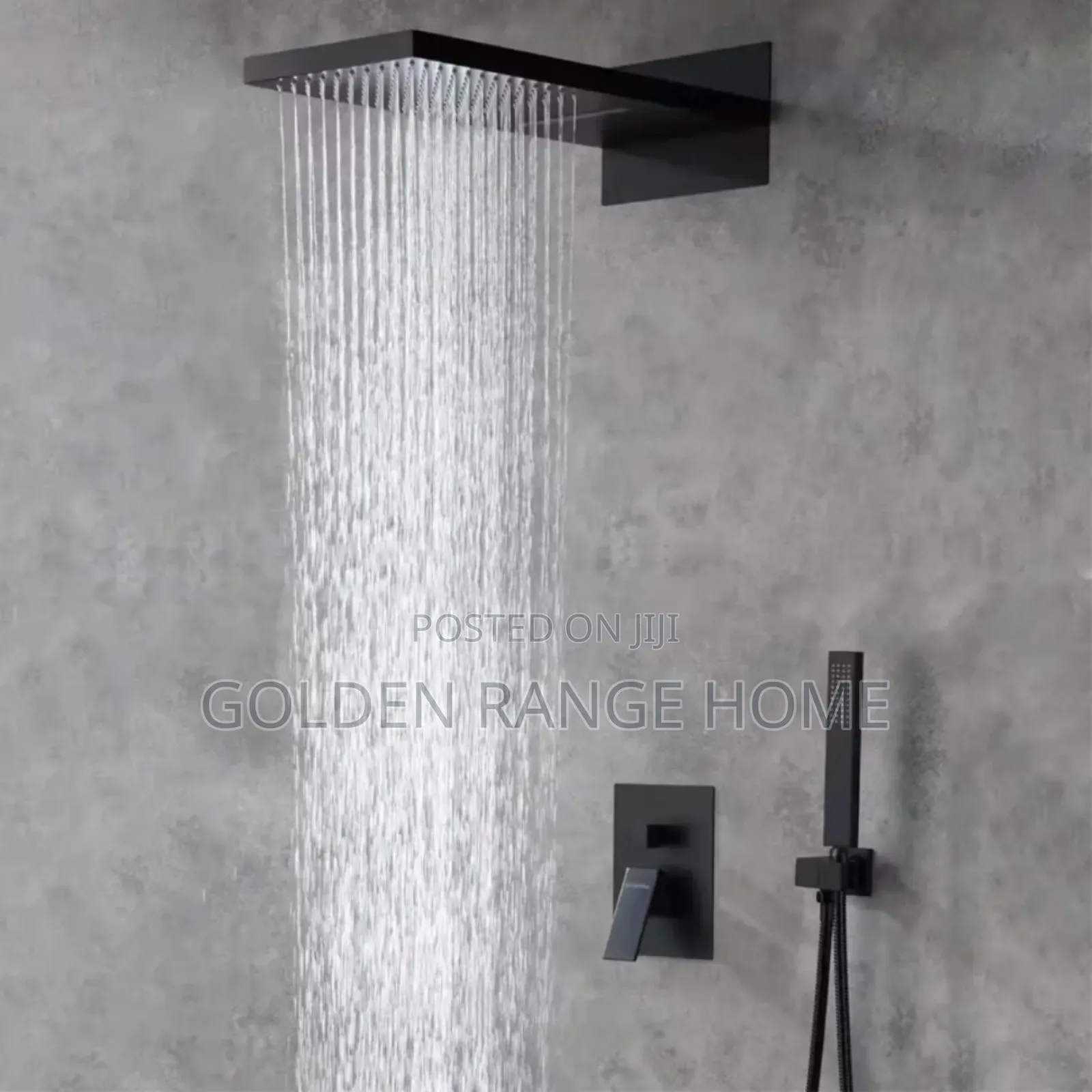 Black Long Shower Head Conceal Shower