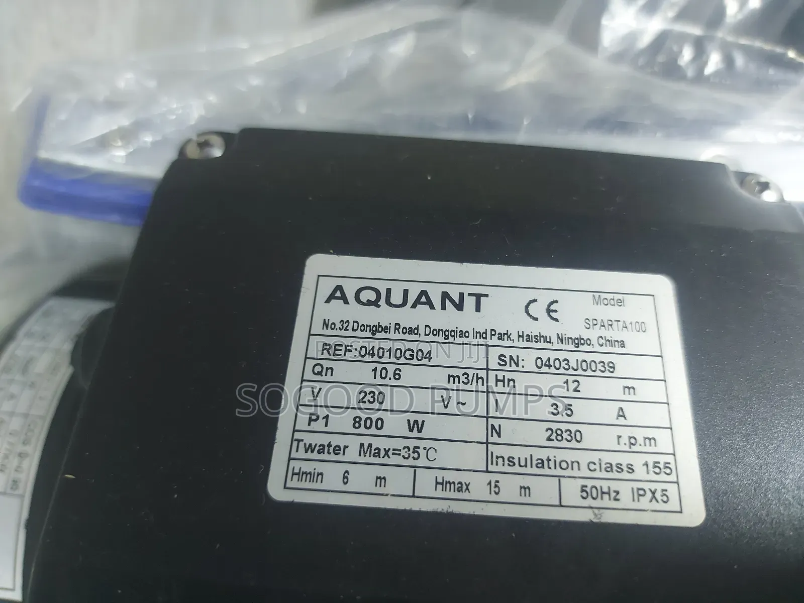 Aquant Swimming Pool Pump Type 0.75kw/1hp