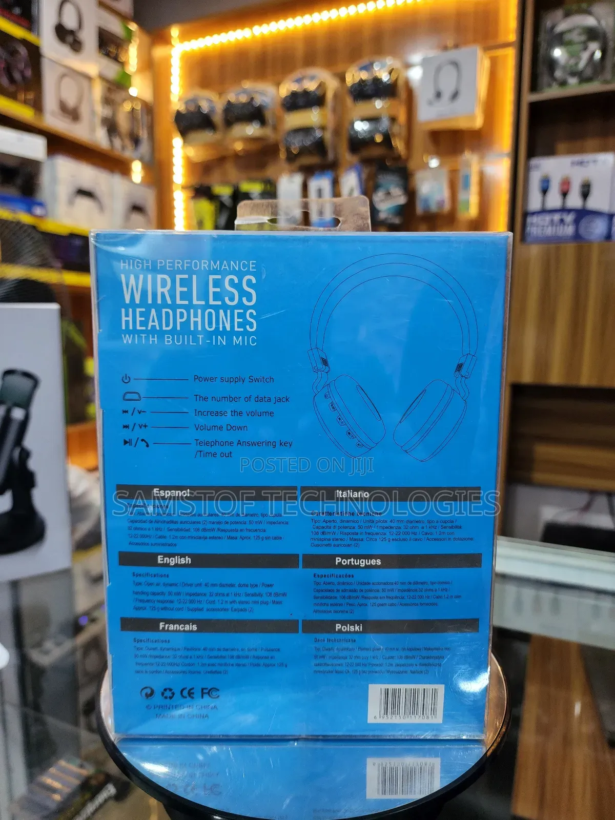 Ms 881a High Performance Wireless Headphone With Built In Mic