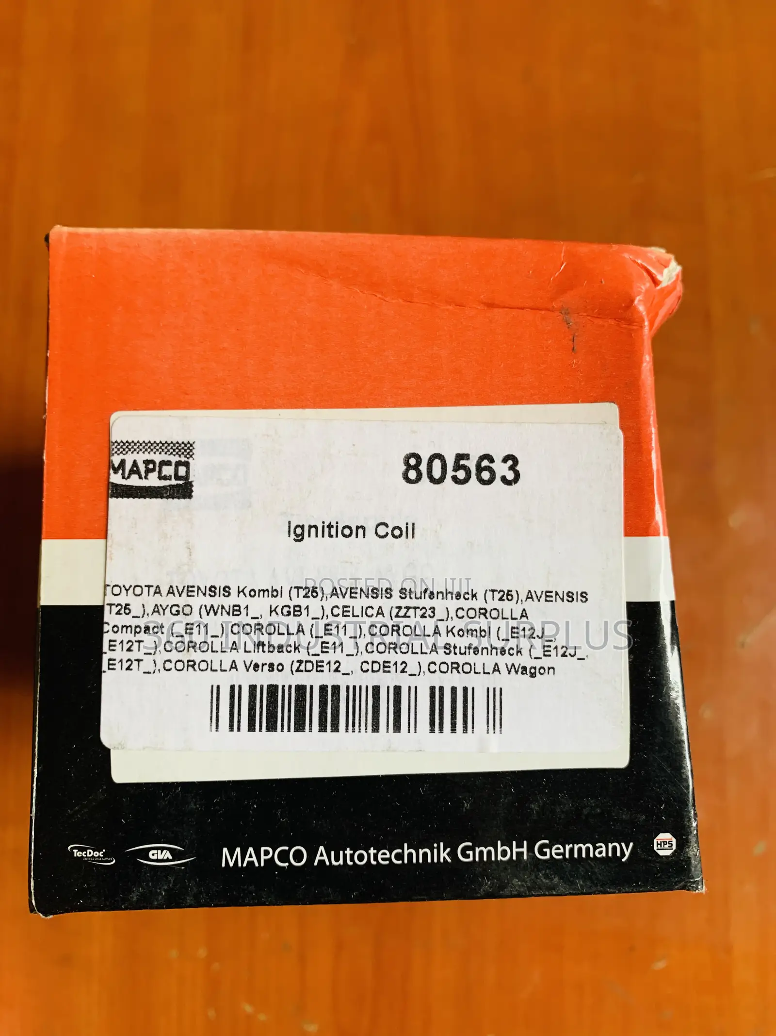 Toyota Ignition Coil 80563 Original Mapco