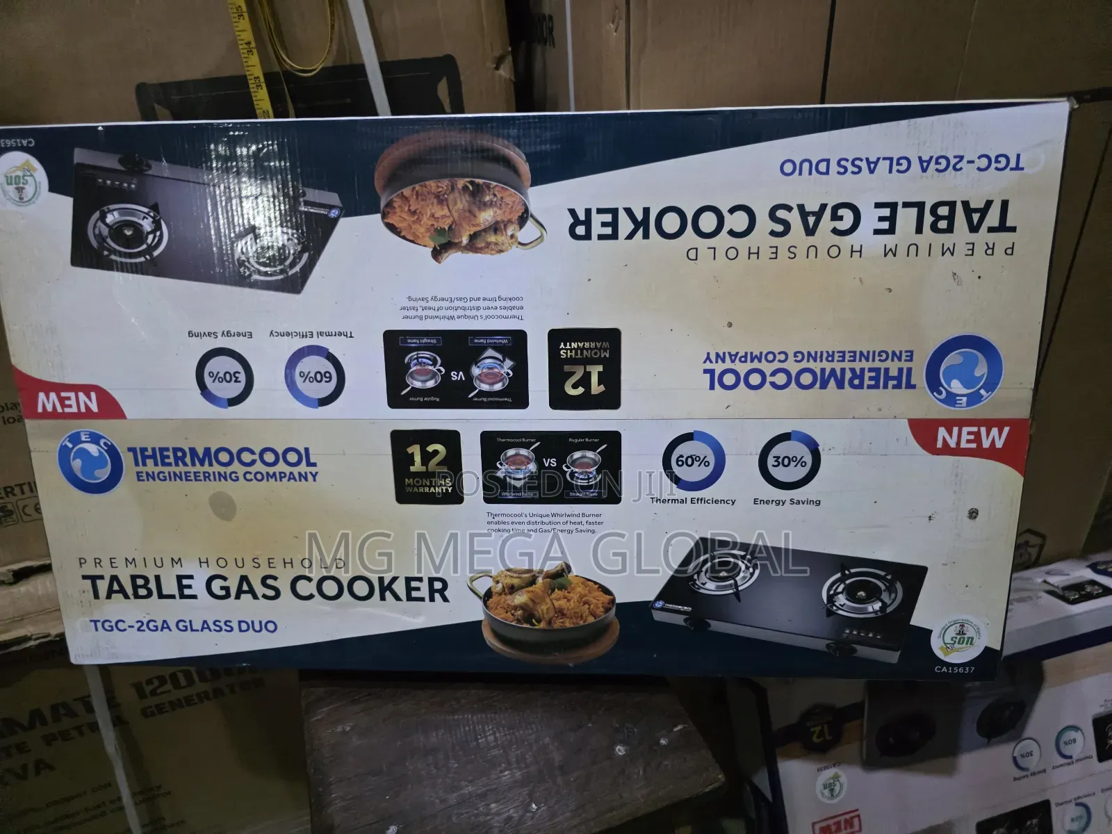 Haier Thermocool Tampered Glass Table Gas