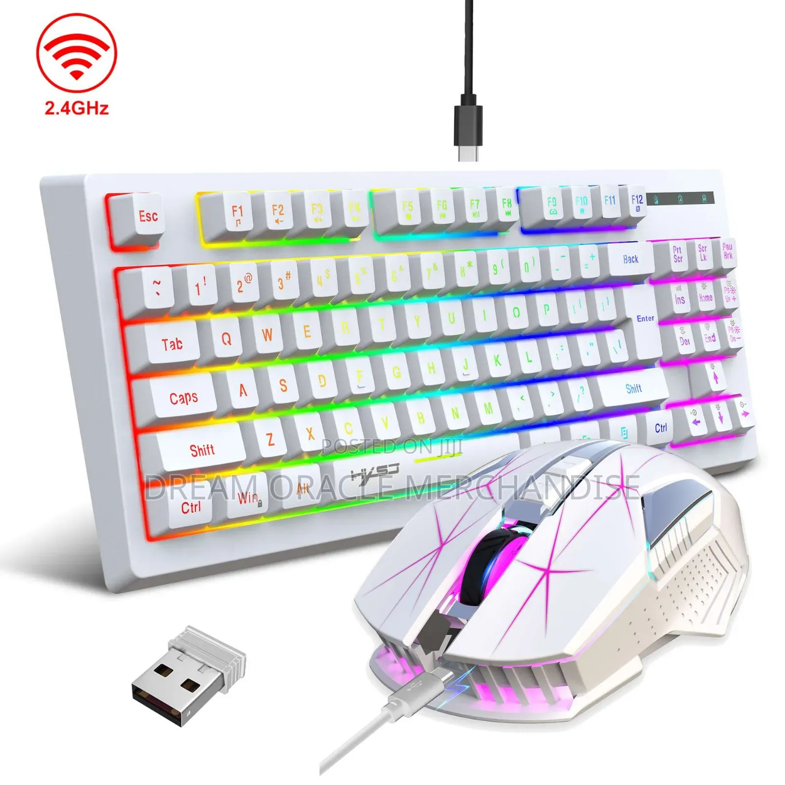 Wireless RGB Gaming Keyboard Mouse