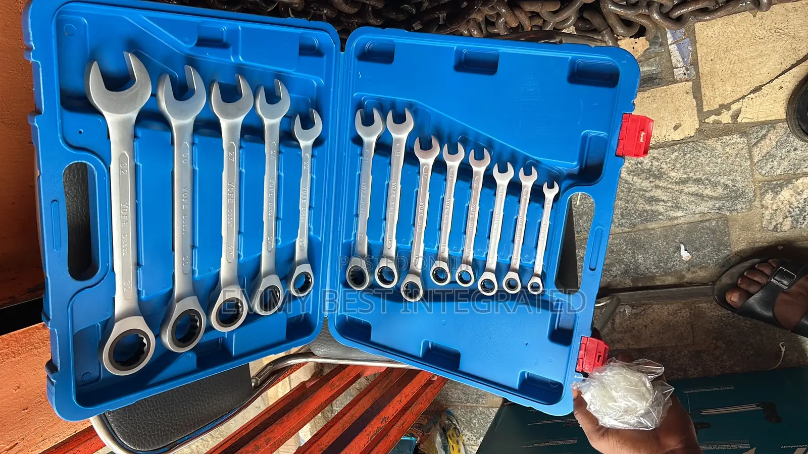 Set of Ratchet Combination Wrenches, Likely for Automotive