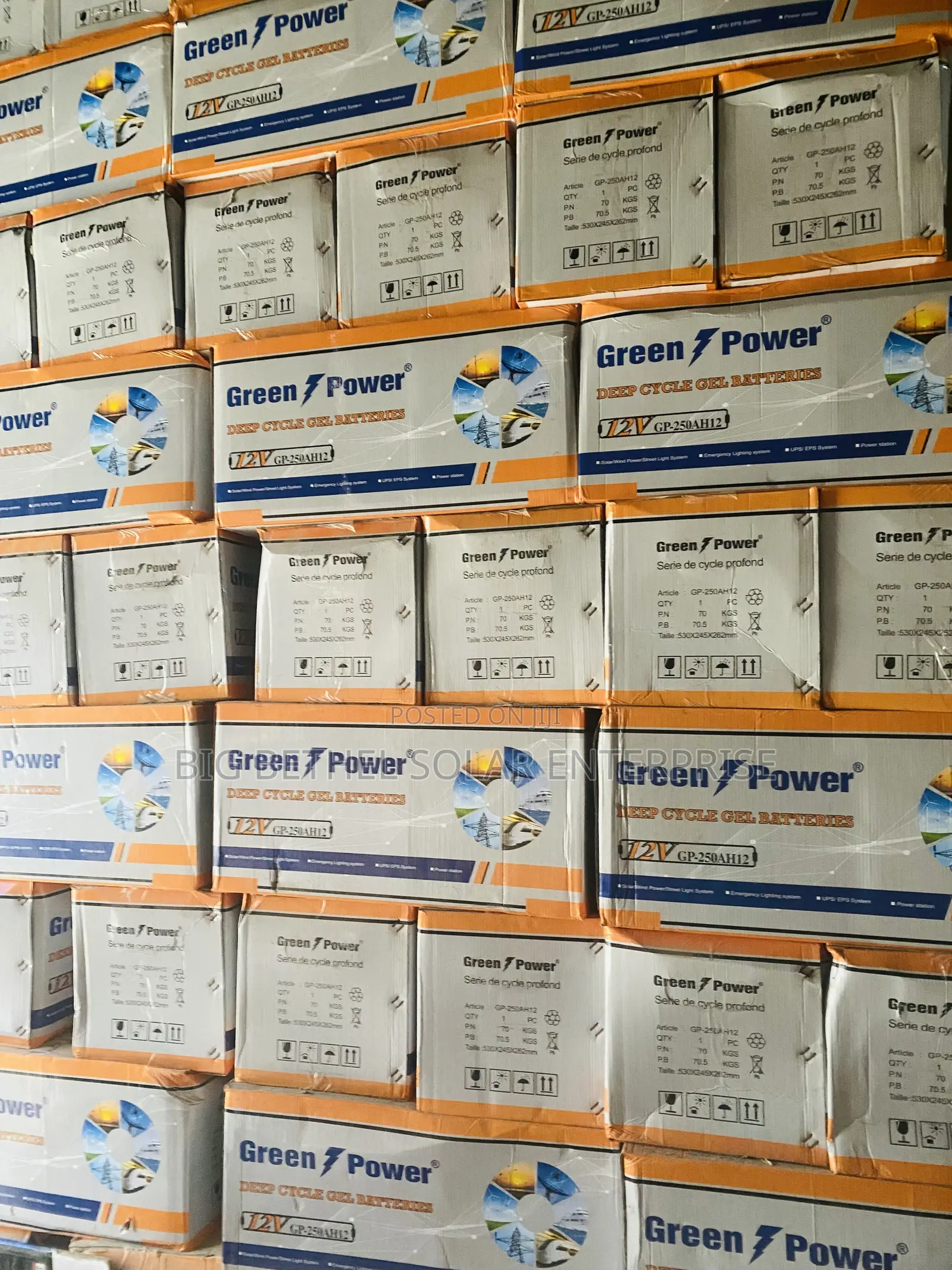Green Power 250ah 12v Solar Gel Battery