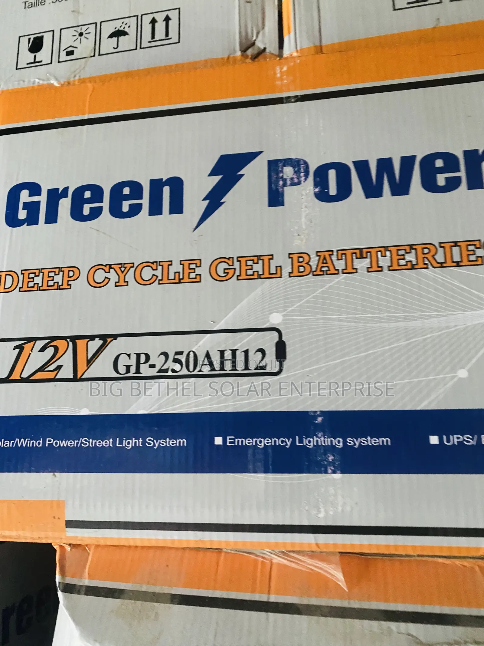 Green Power 250ah 12v Solar Gel Battery