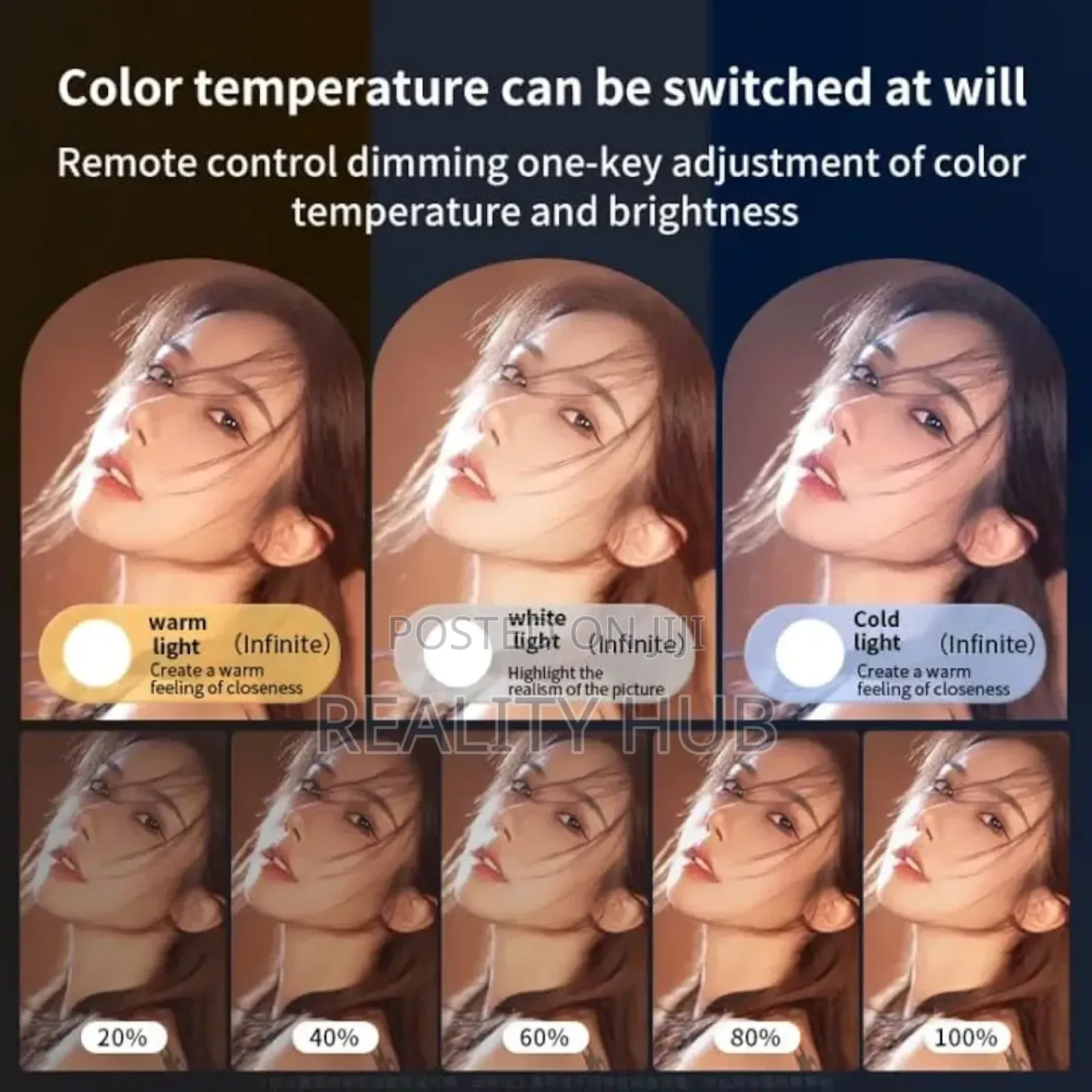 Large 24 Inch Big Led Video Light With Remote for Live Streaming Light