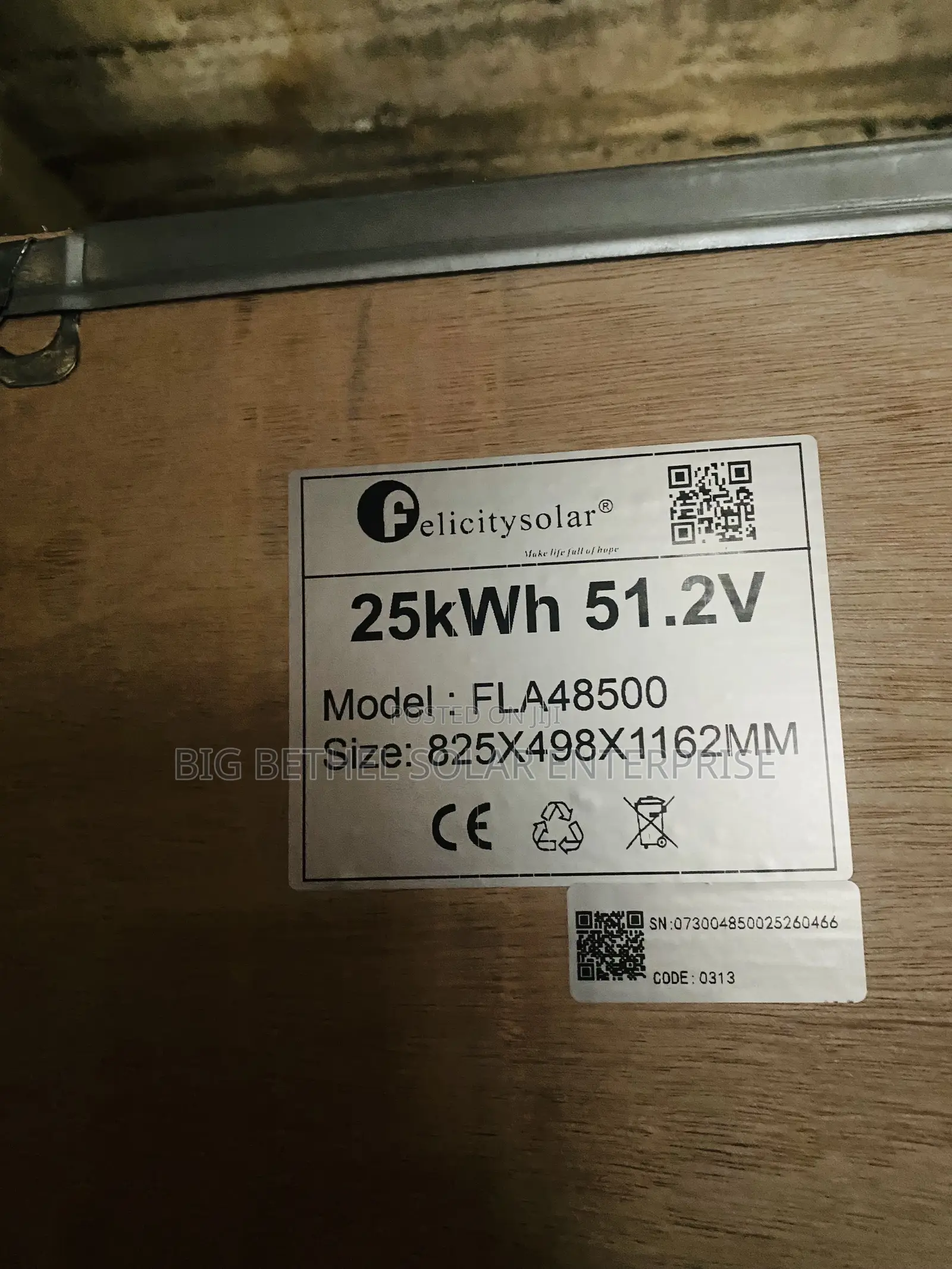 Felicity 15kwh 51.2v 300ah Solar Lithium Iron Battery
