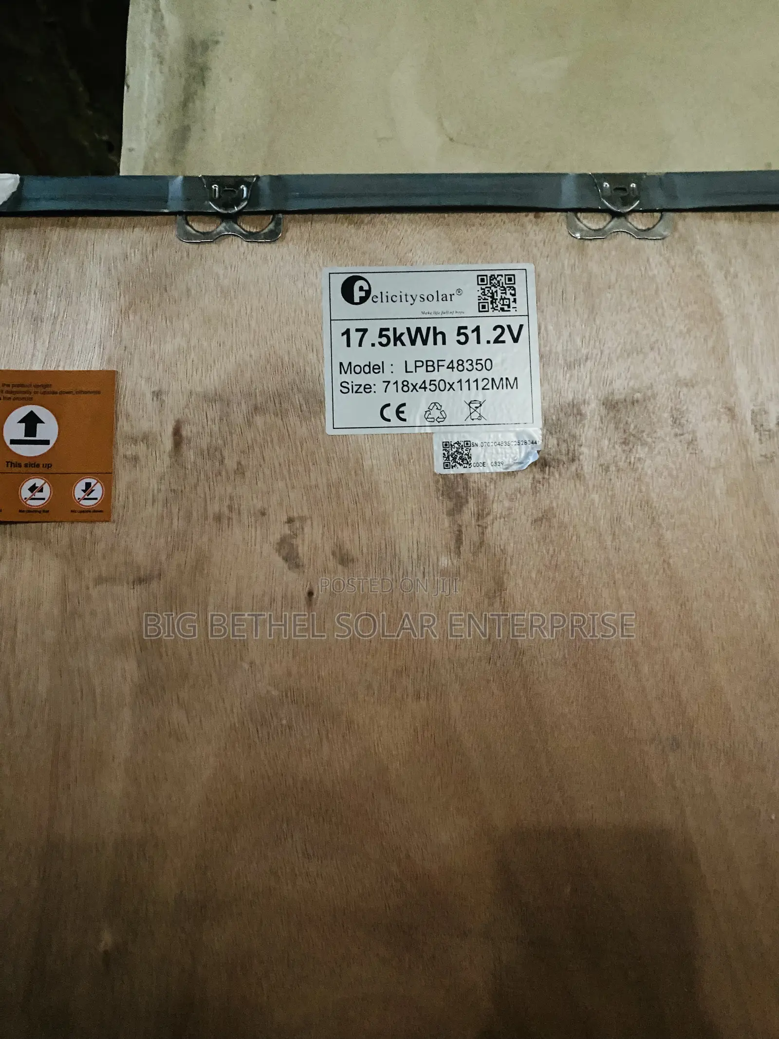 Felicity 17kwh 51.2v 300ah Solar Lithium Iron Battery