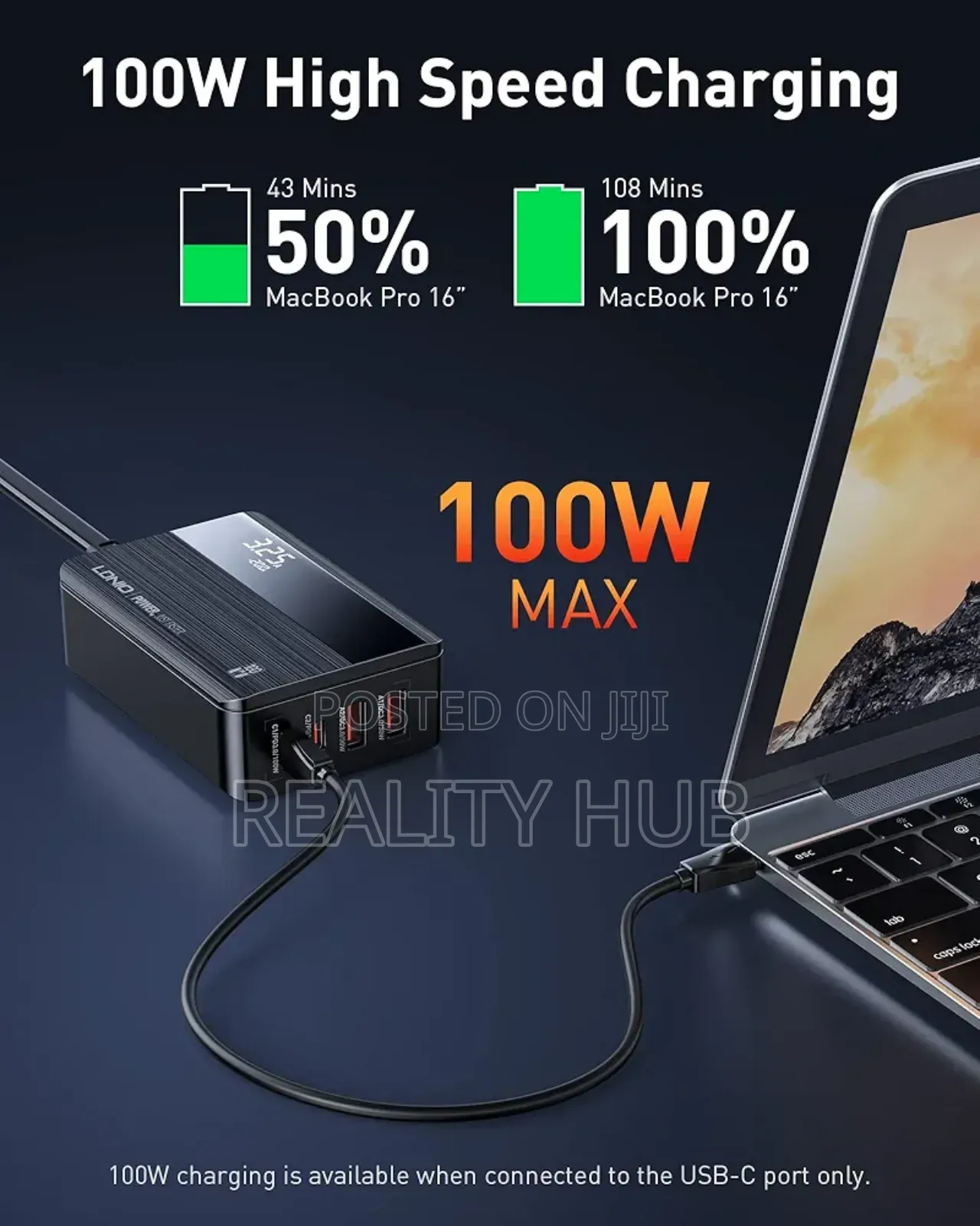 Ldnio Usb C Charger 100w 4-Port Gan Fast Desktop Charger Usb C Power