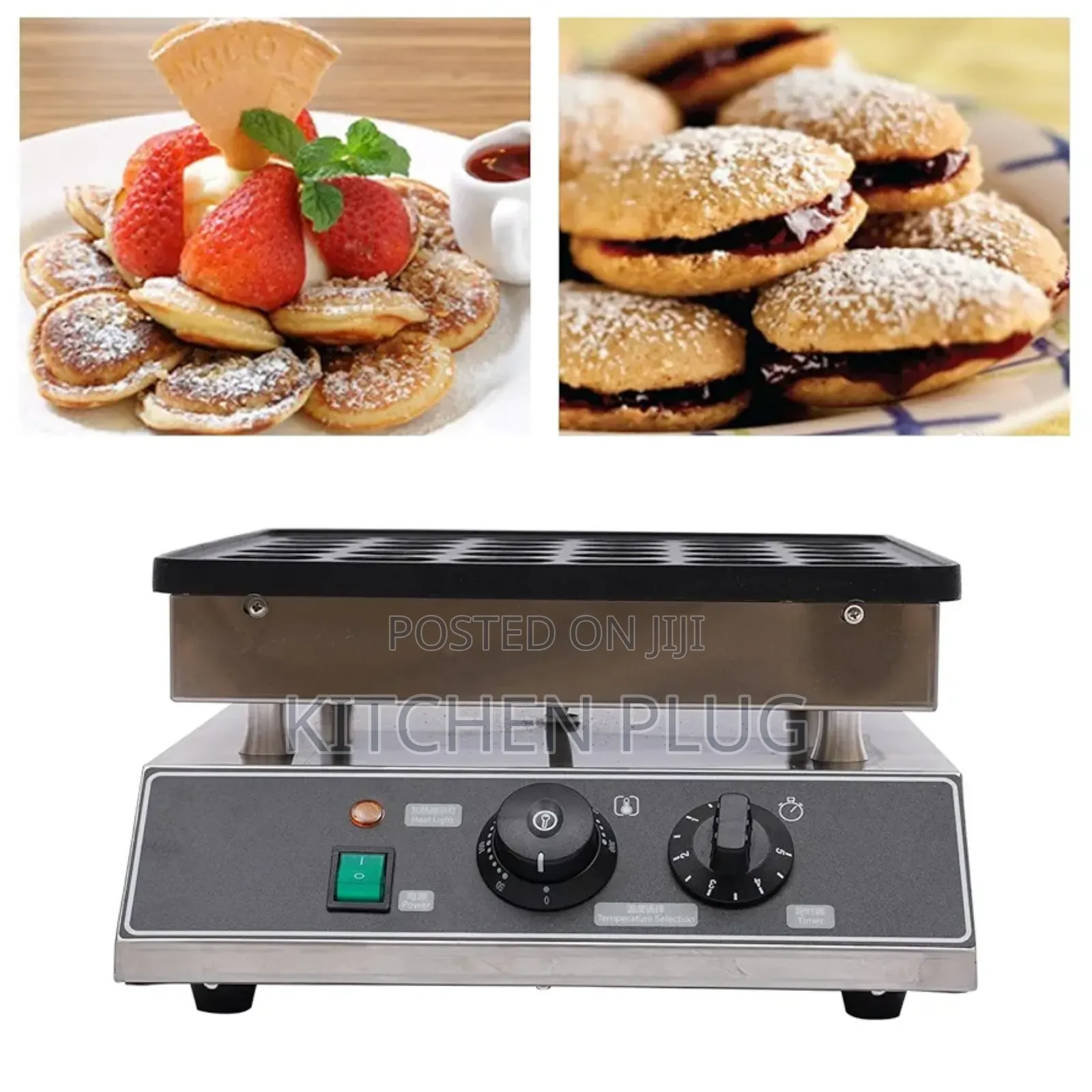 36 Holes Mini Pancakes Maker 1000w Commercial (13.58" X 15.94 X 7.28)