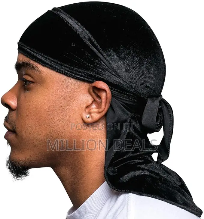 Ski Trendy Unique Black Velvet Durag