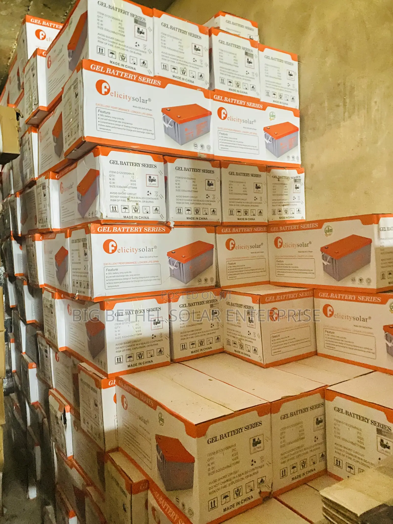 Felicity 12v 200ah Solar Gel Dry Cell Battery