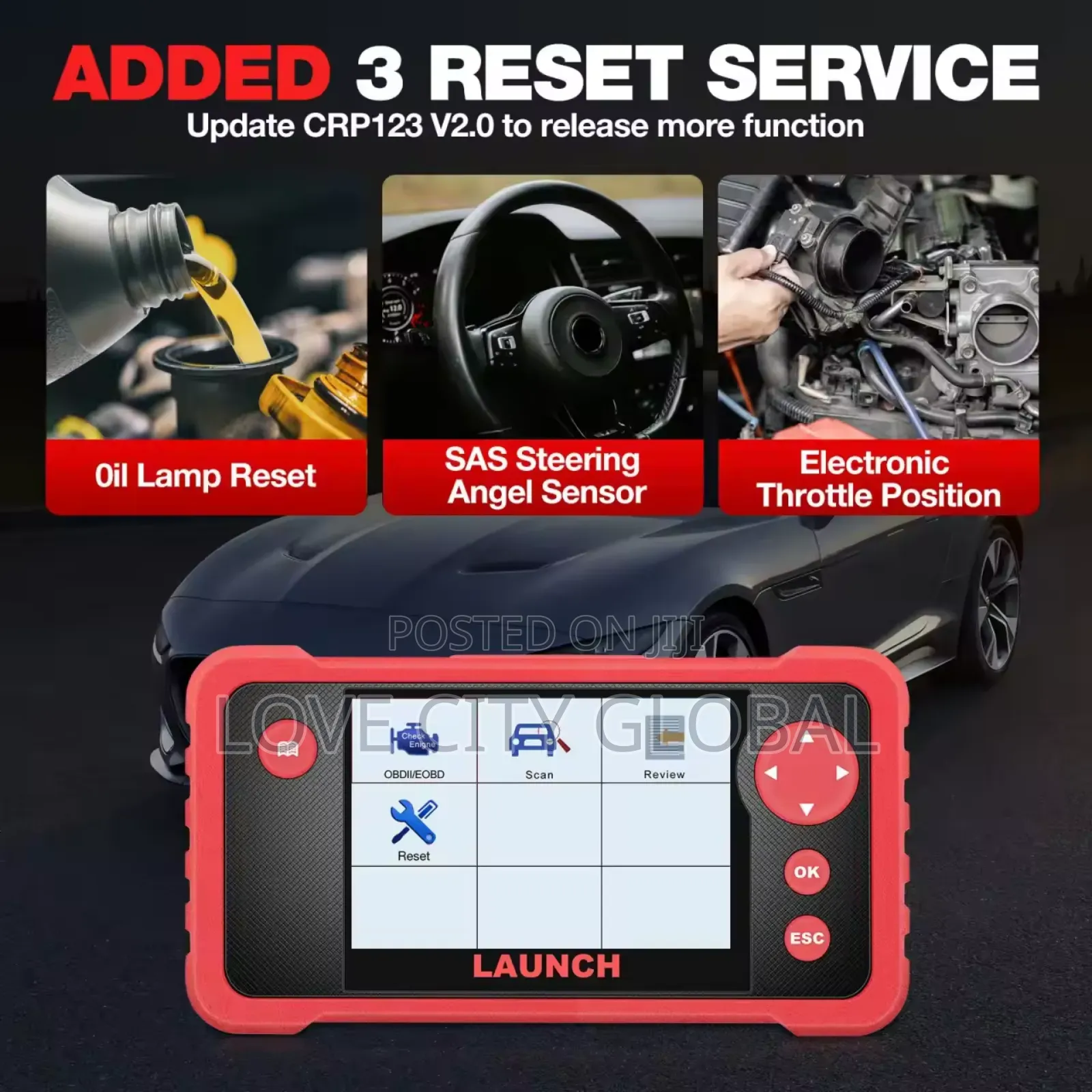 Launch Crp123 V2.0 Plus Obdii Car Scanner Sas SRS Abs All Free Update