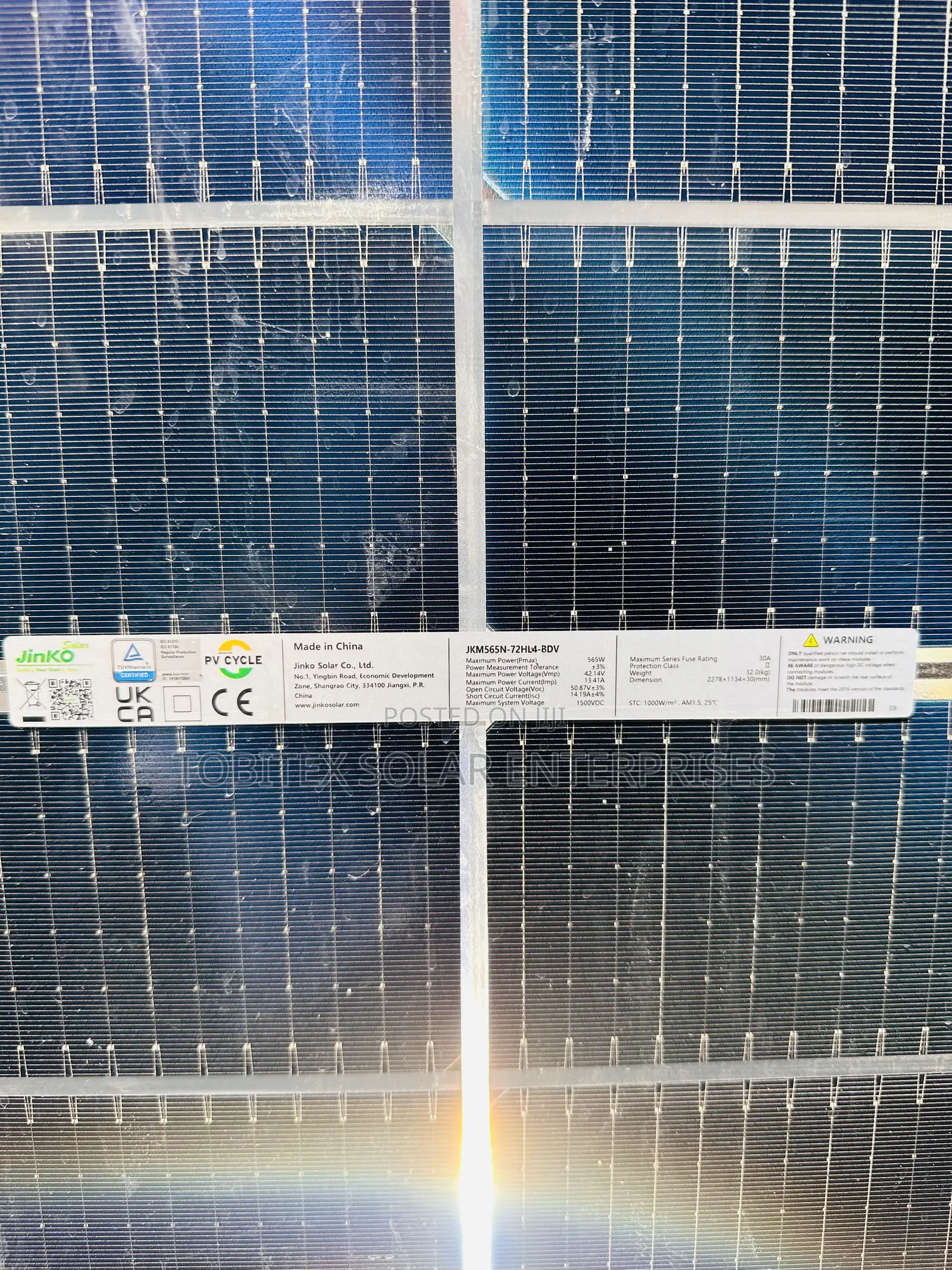 565w Jinko Solar Panels