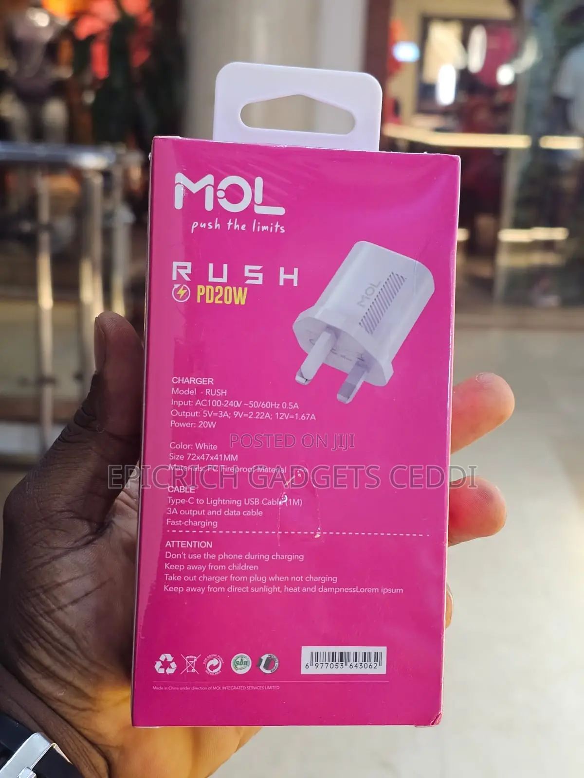Mol Rush Fast Charging iPhone Lightening Charger