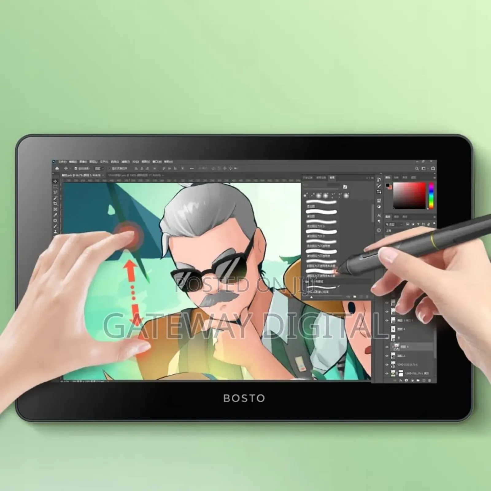 Bosto 12hd-a H-ips Lcd Graphics Drawing Tablet Monitor 11.6 Inch
