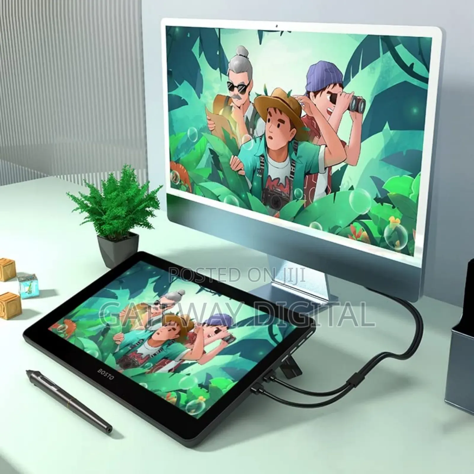 Bosto 12hd-a H-ips Lcd Graphics Drawing Tablet Monitor 11.6 Inch