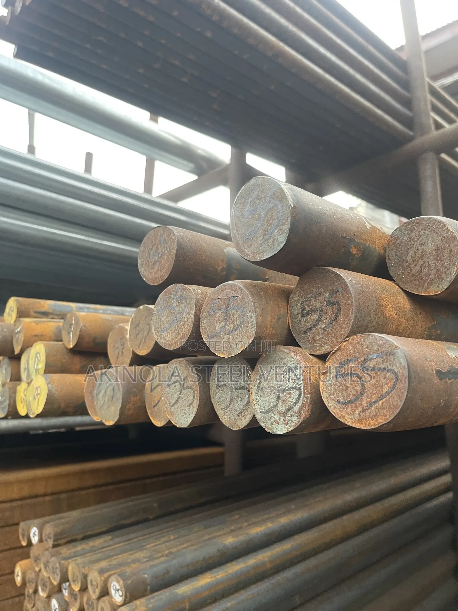 55mm Mild Steel Rod by 6mtrs Long