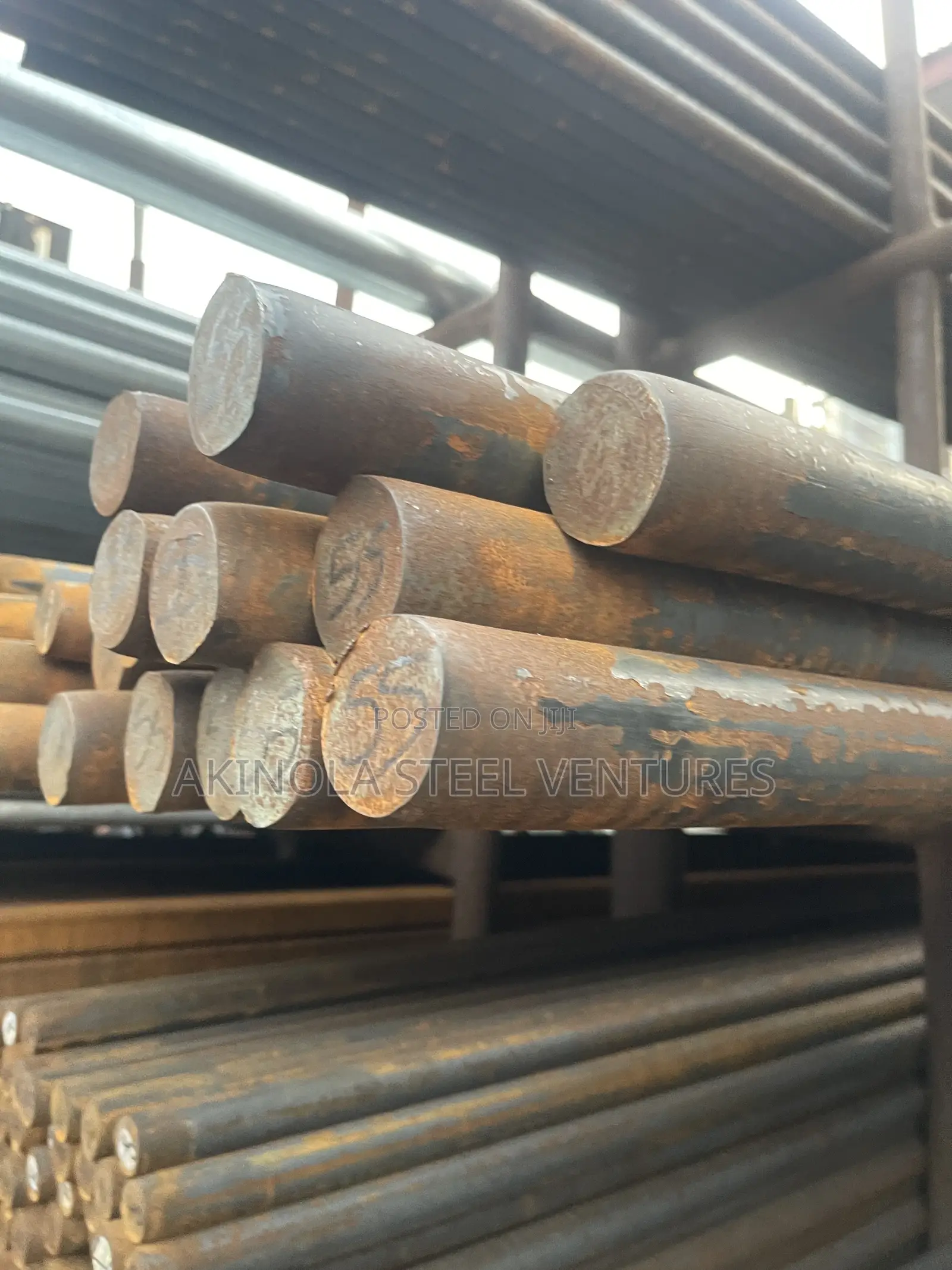 55mm Mild Steel Rod by 6mtrs Long