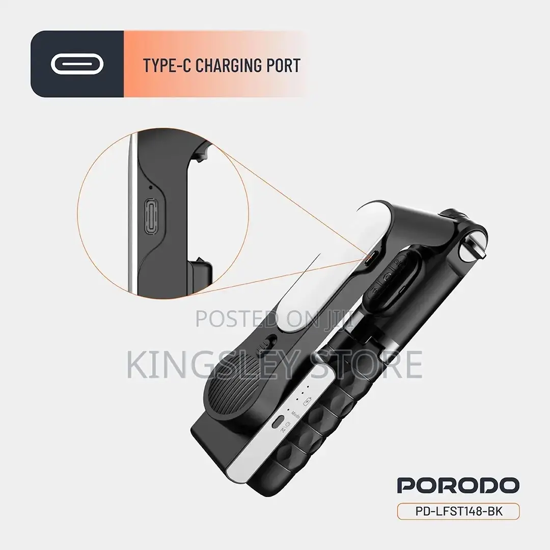 Porodo Quadbase Gimbal Stabilizer - Black