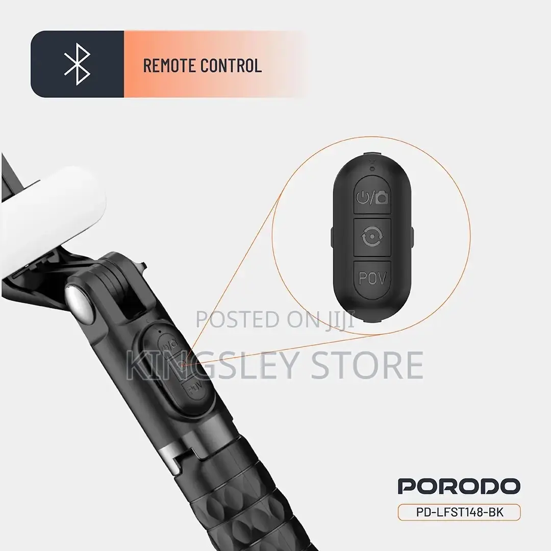 Porodo Quadbase Gimbal Stabilizer - Black