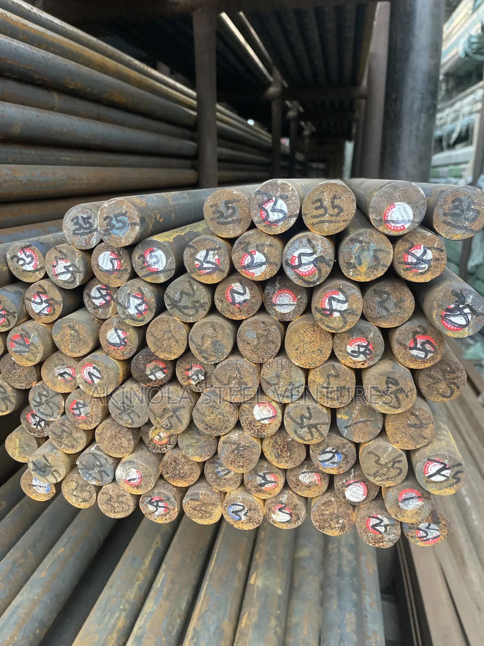 35mm Mild Steel Rod by 6mtrs