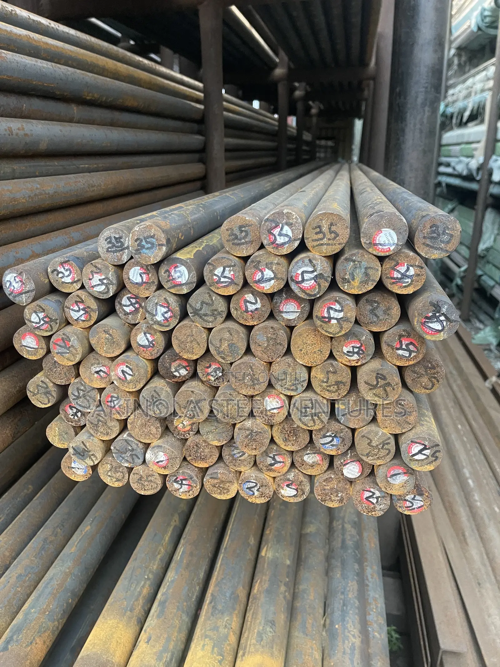 35mm Mild Steel Rod by 6mtrs