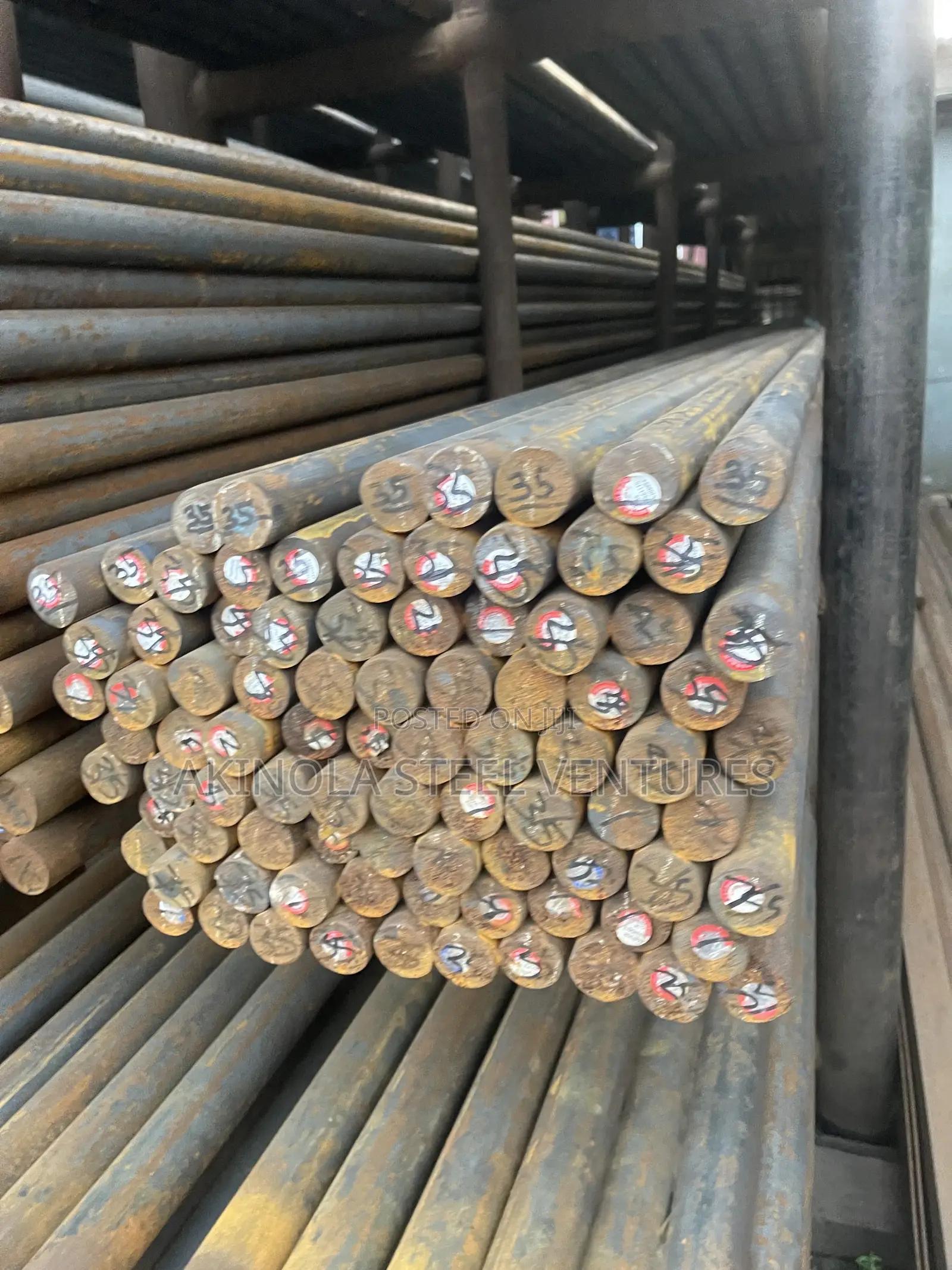 35mm Mild Steel Rod by 6mtrs
