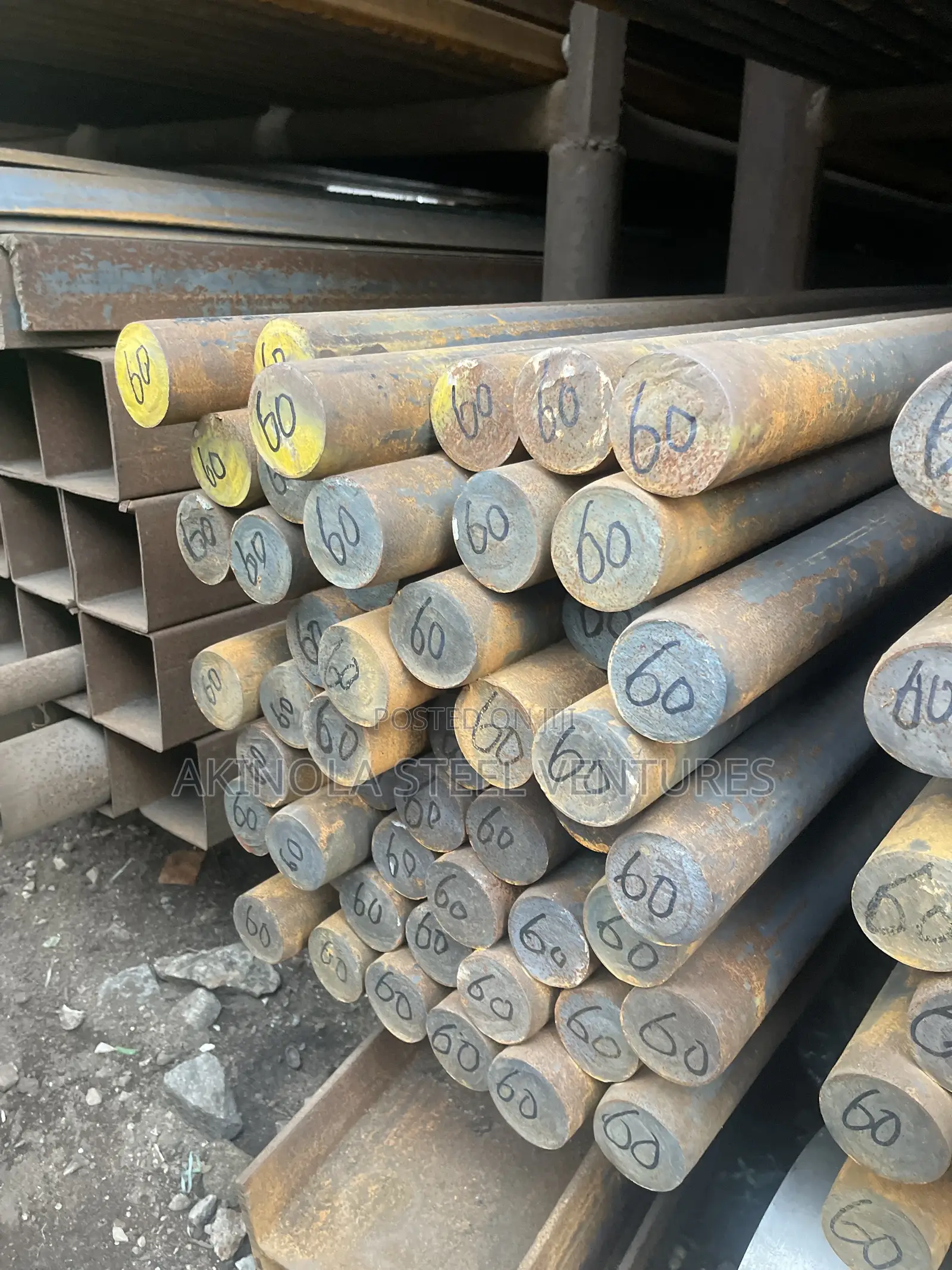 60mm by 6mtrs Mild Steel Rod