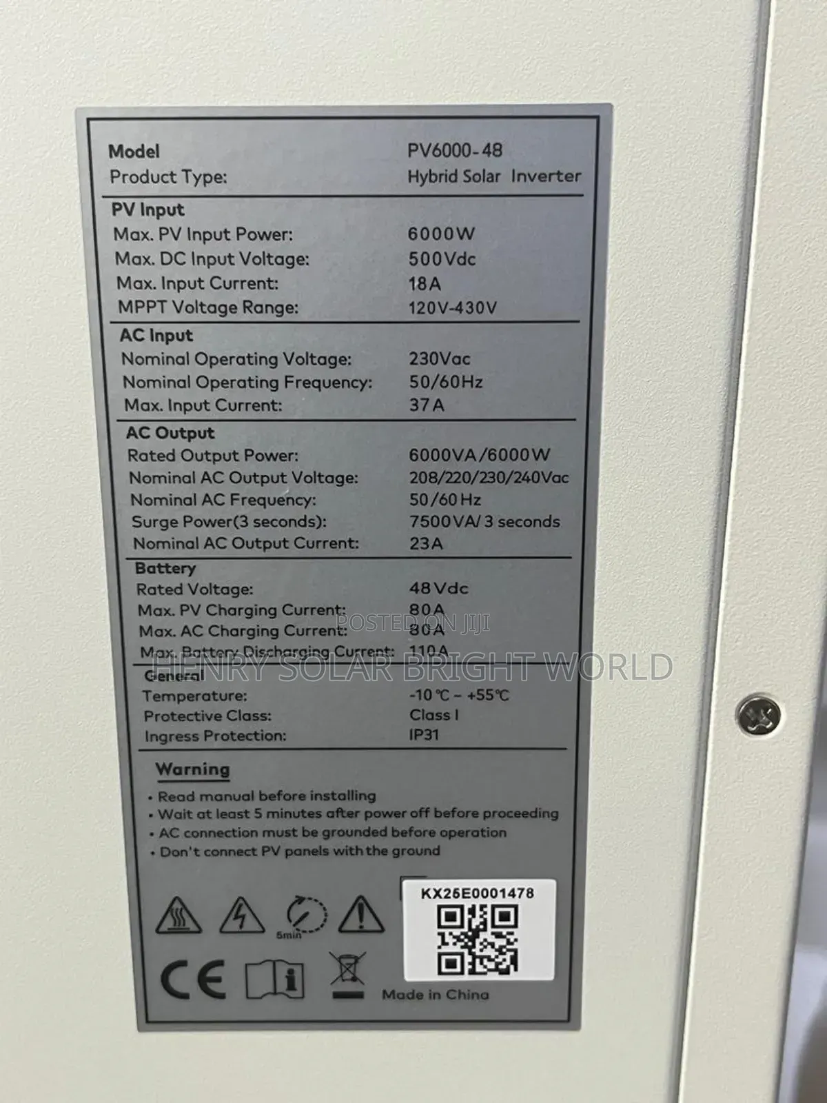 Haisic 6.2kva 48v Hibrid Inverter