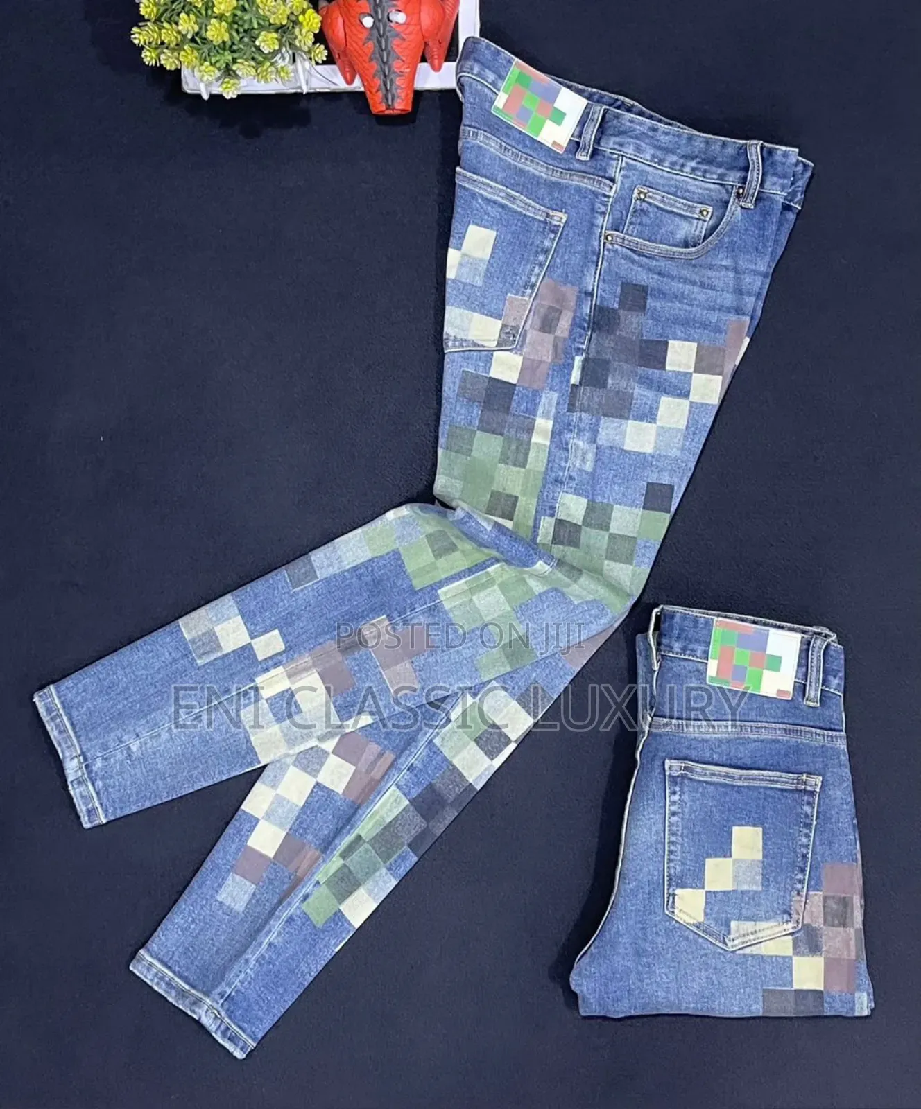 Original Luxury Men's Jeans Louis Vuitton Well Branded Package