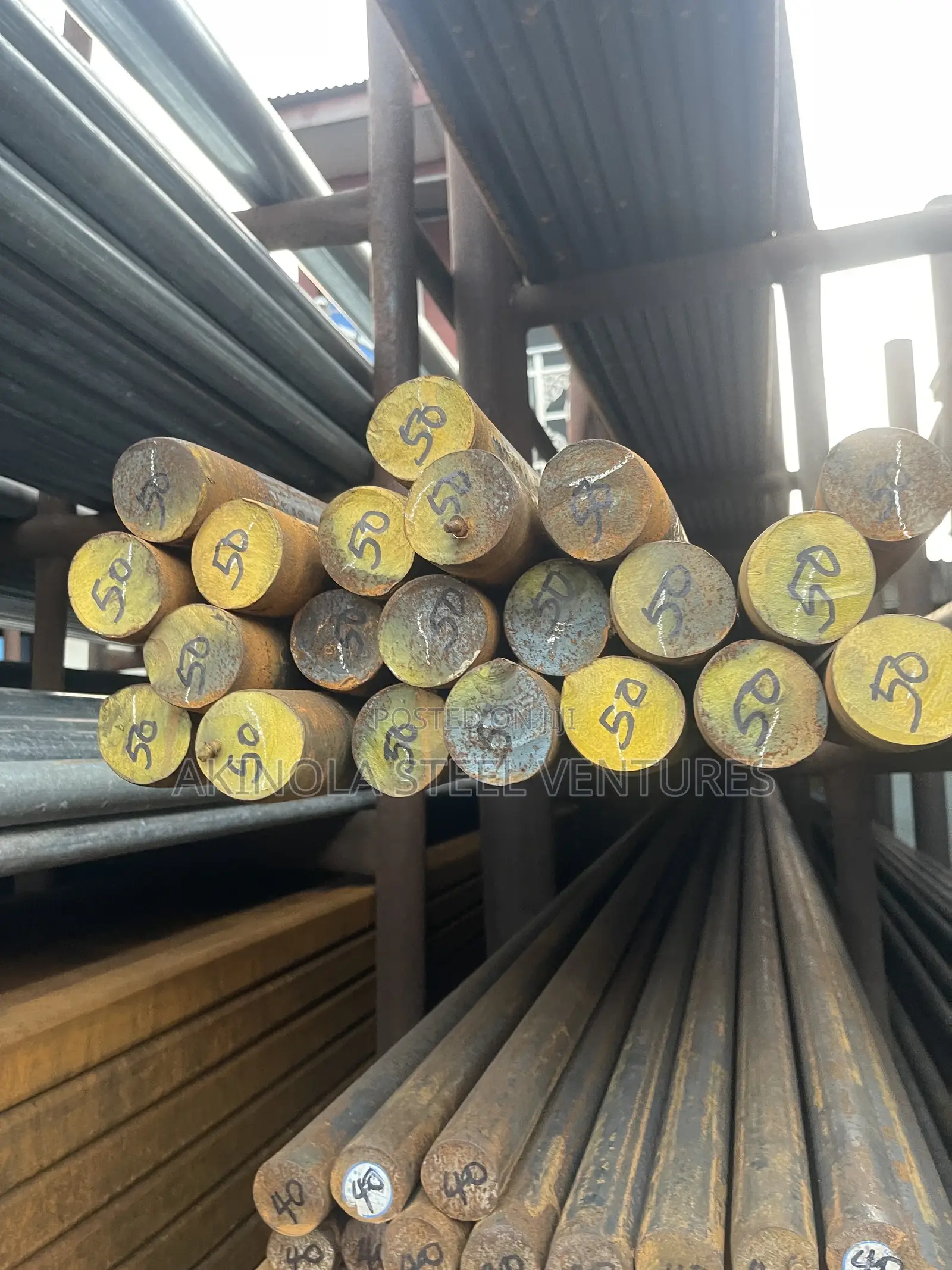 50mm by 6mtrs Mild Steel Rod