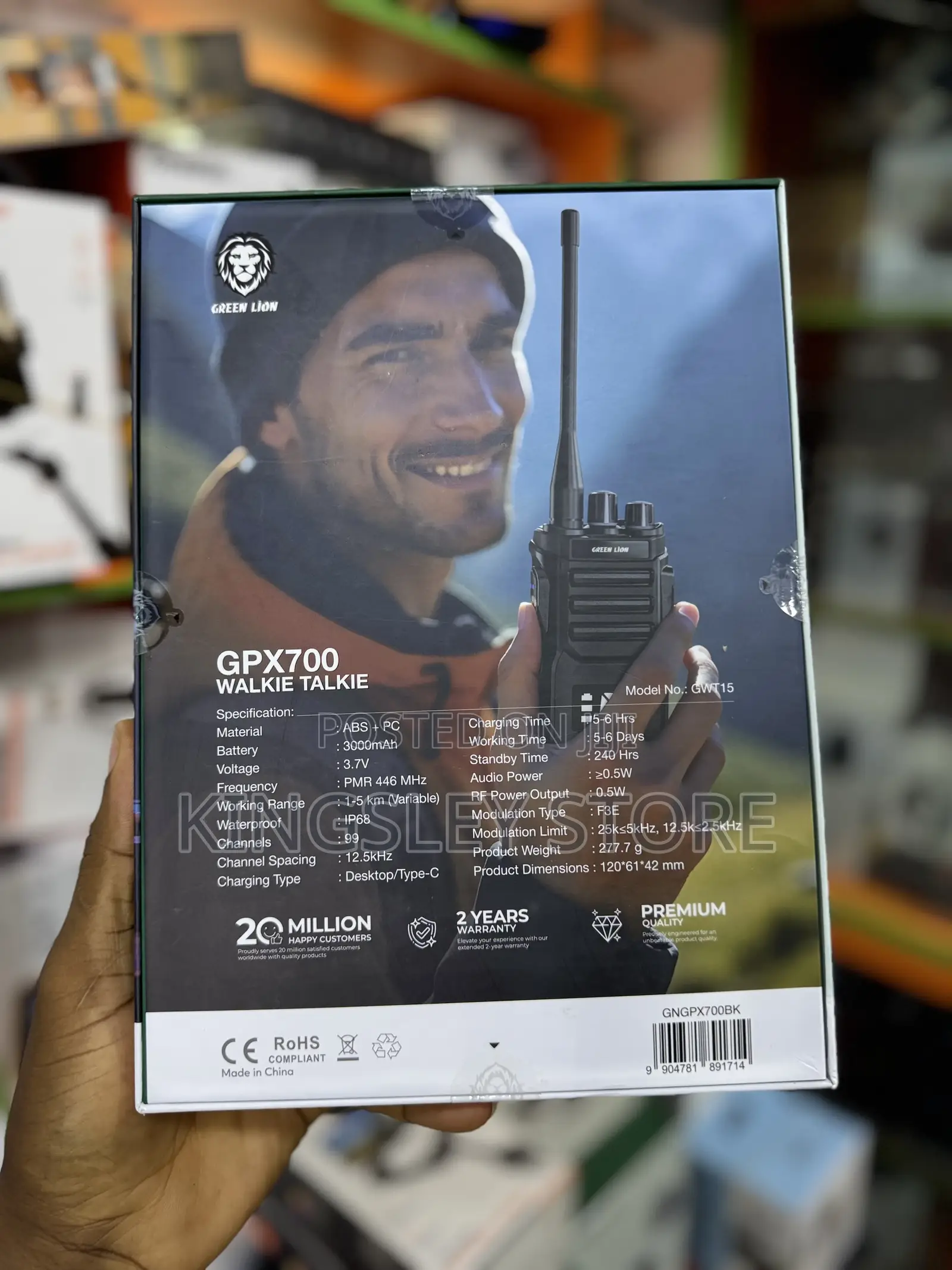 Green Lion Gpx700 Walkie Talkie - Black