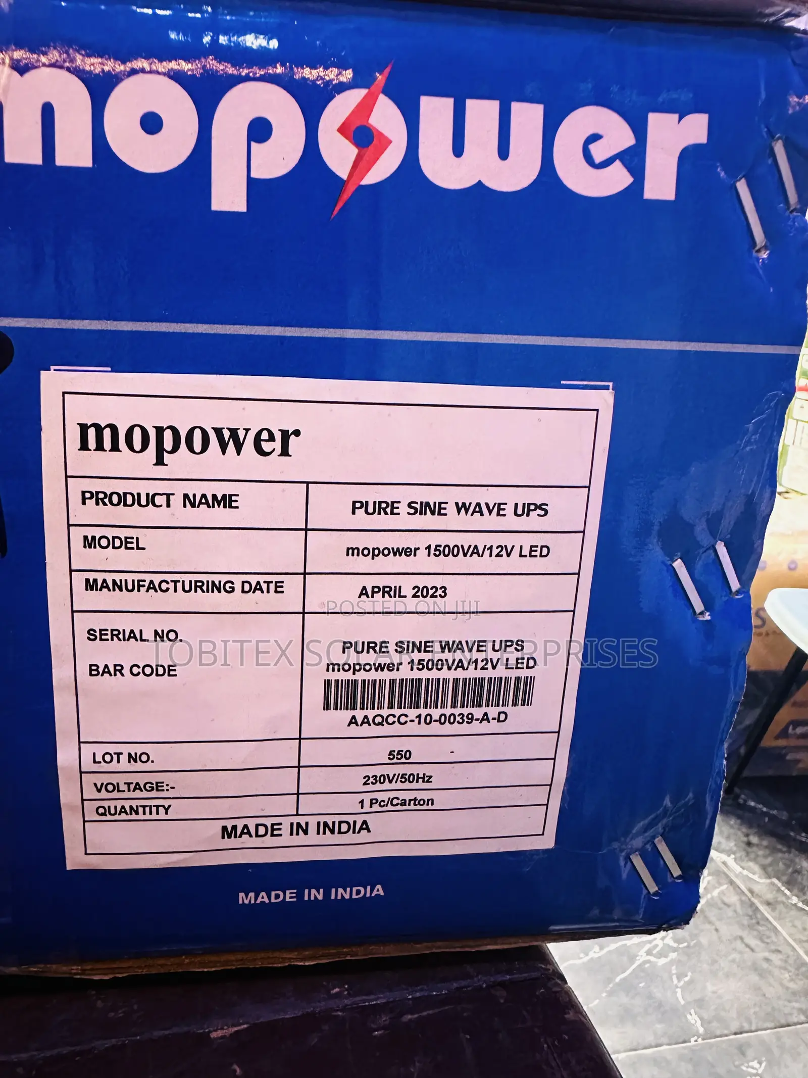 1.5kva Mopower Solar Inverter/Ups 12v
