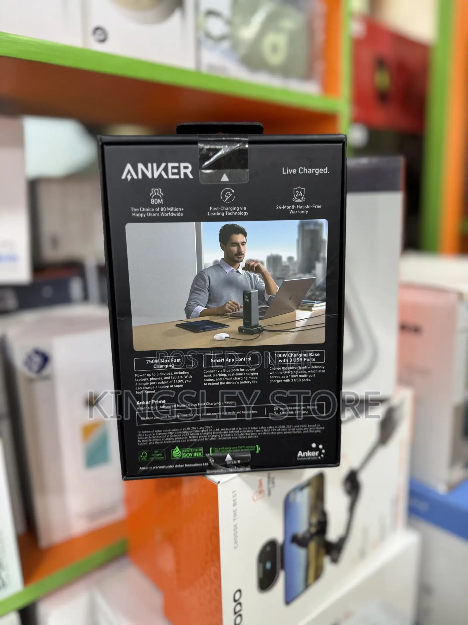 Anker Prime 27,650mah Power Bank (250w) With 100w Charging Base