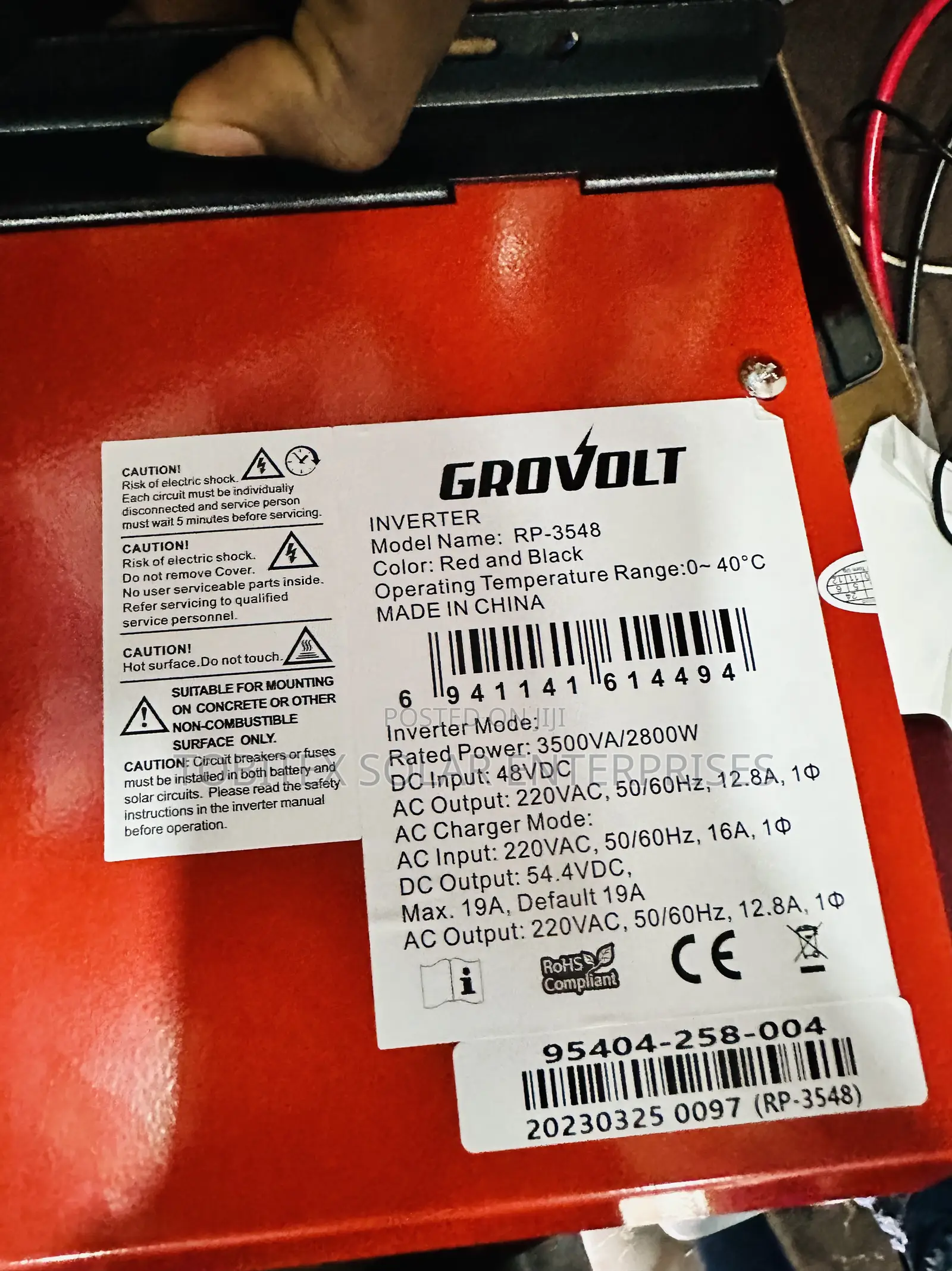 3.5kva Grovolt Solar Inverter 48v