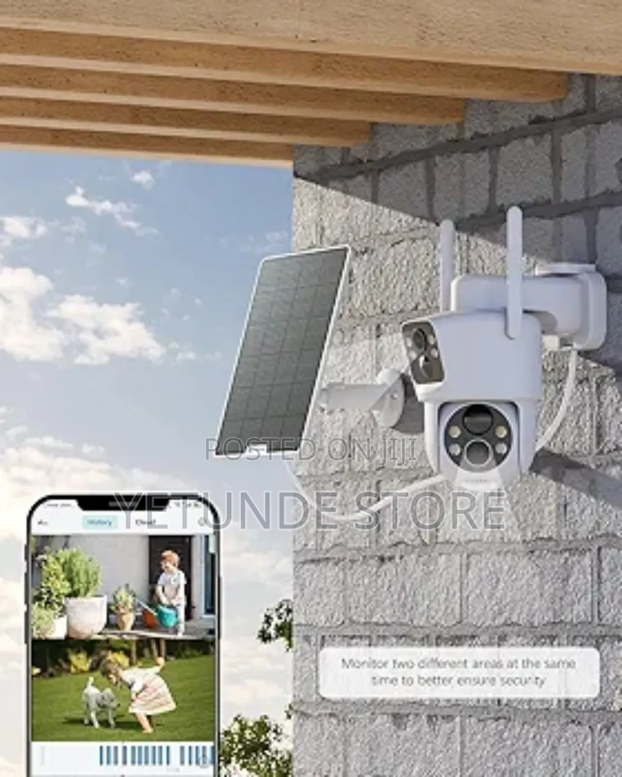 Solar Security Cameras Wireless Outdoor,Remote Wifi 360° View