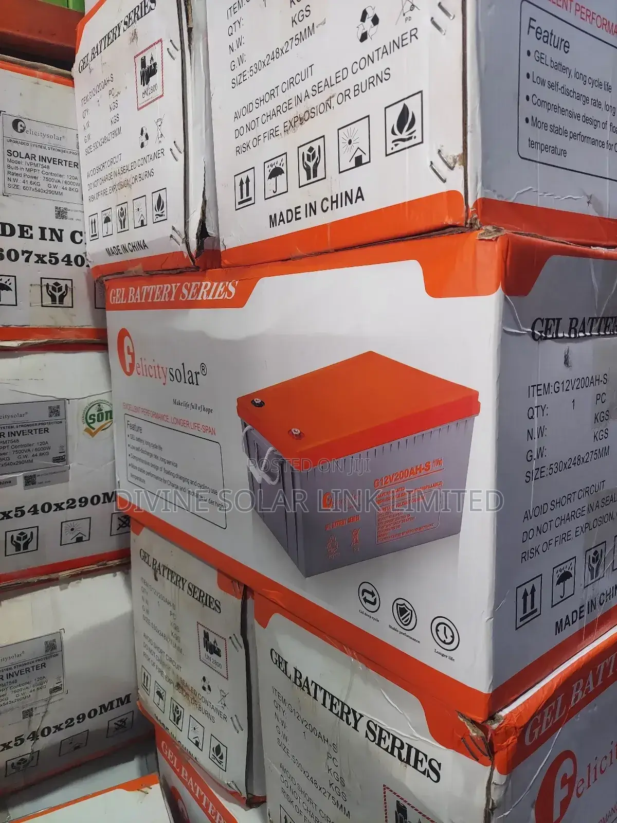 Gell Battery 200amh Felicity 5years Warranty