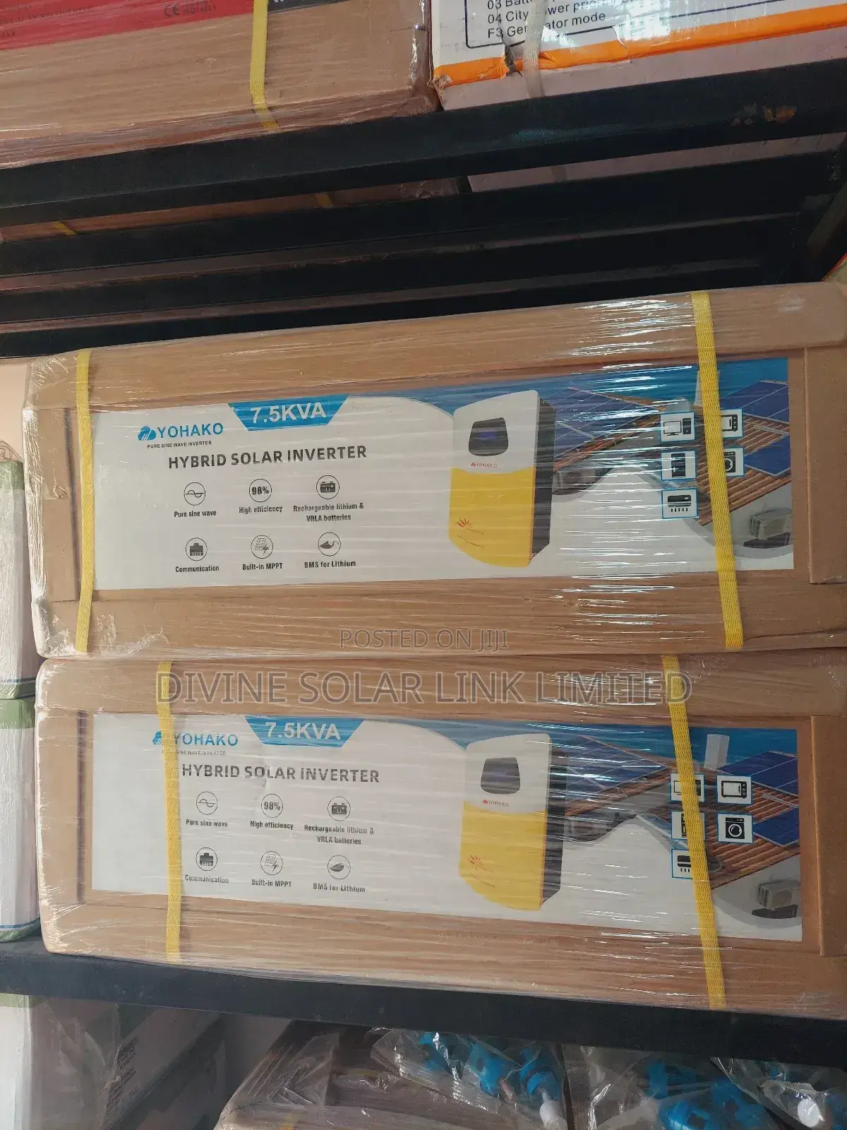 7.5kva 48v Yohako Hybrid Inverter Pure Sine Wave With 1year Warranty