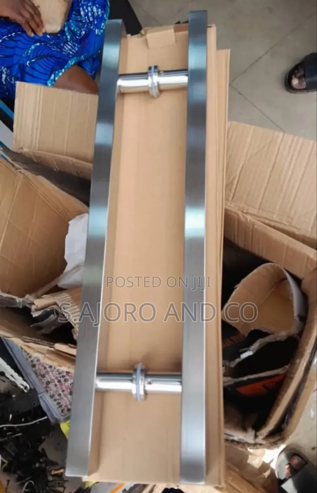 Stainless/Black Door Push-pull Handle For Entrance Security Door 1m